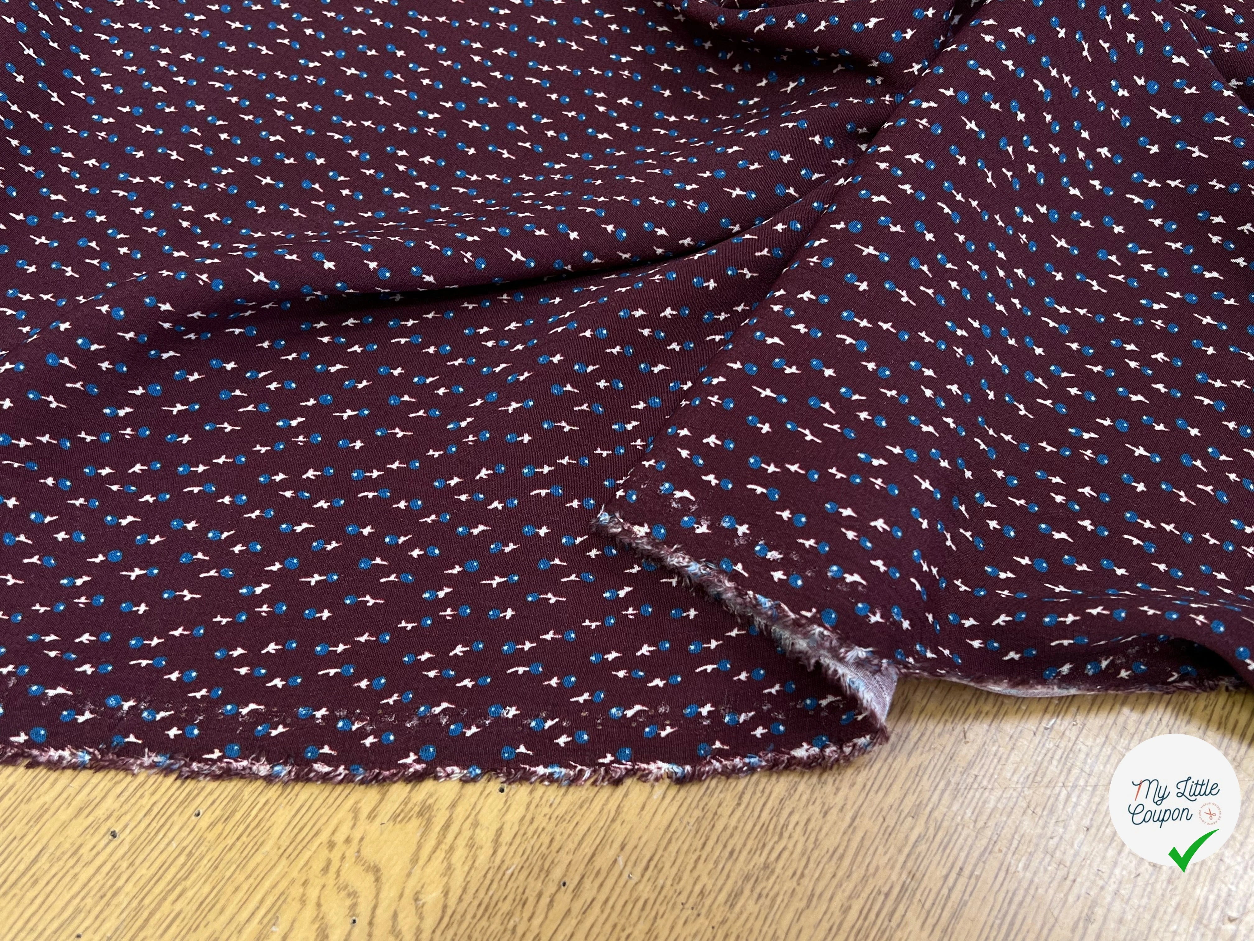CREPE MAROCAIN VISCOSE BOURGUNDY 2 - My Little Coupon