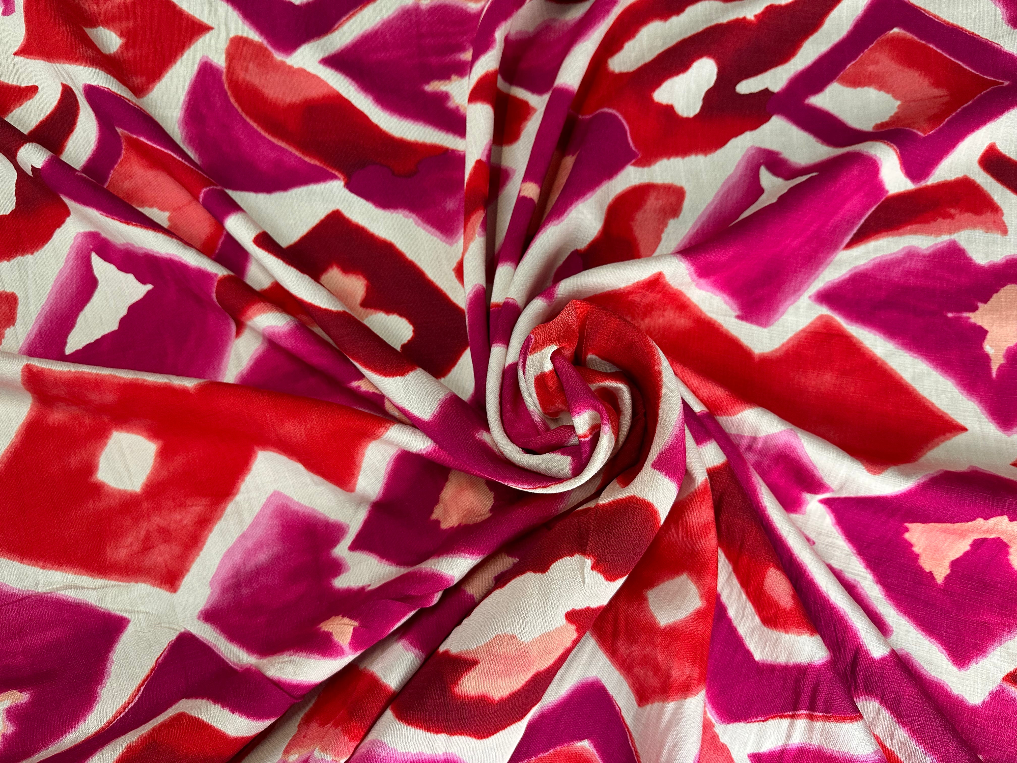 CRÊPE MAROCAIN VISCOSE GÉOMÉTRIE LOVE - My Little Coupon