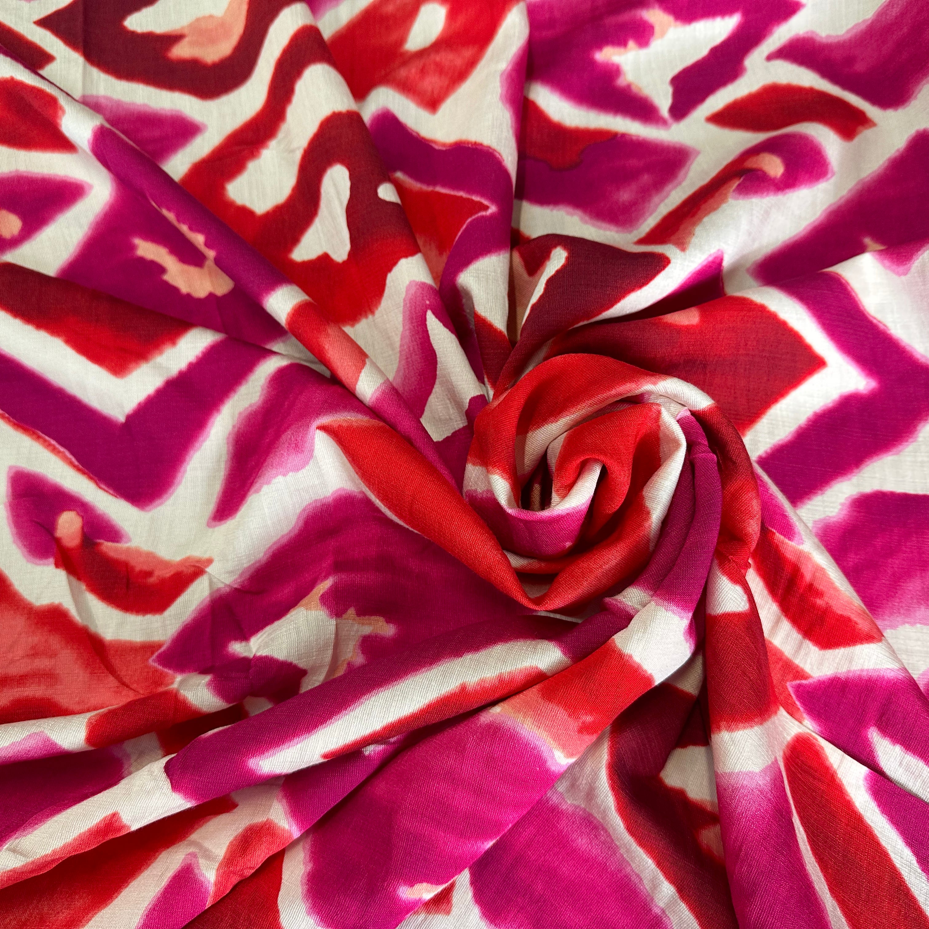 CRÊPE MAROCAIN VISCOSE GÉOMÉTRIE LOVE - My Little Coupon