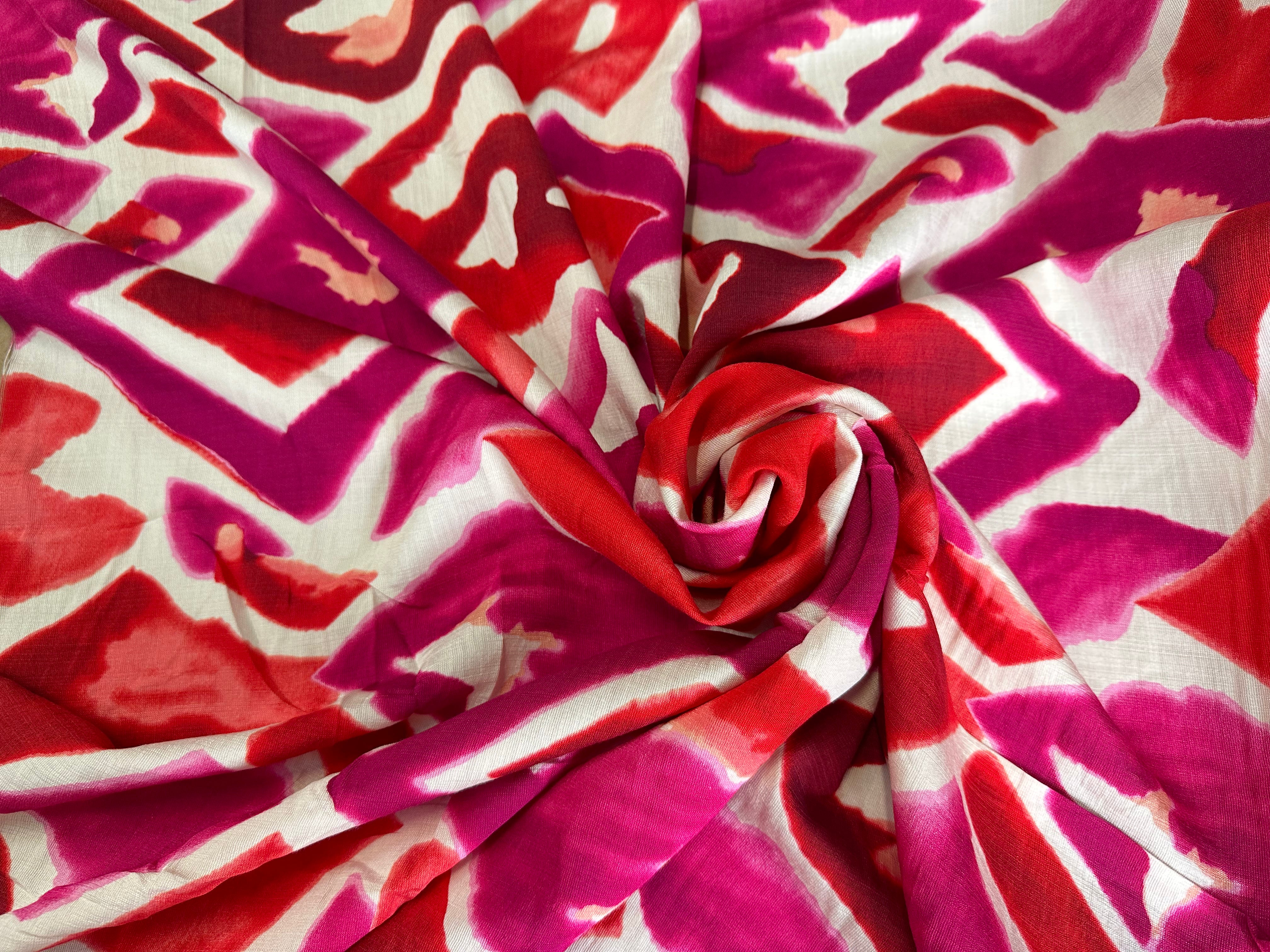 CRÊPE MAROCAIN VISCOSE GÉOMÉTRIE LOVE - My Little Coupon