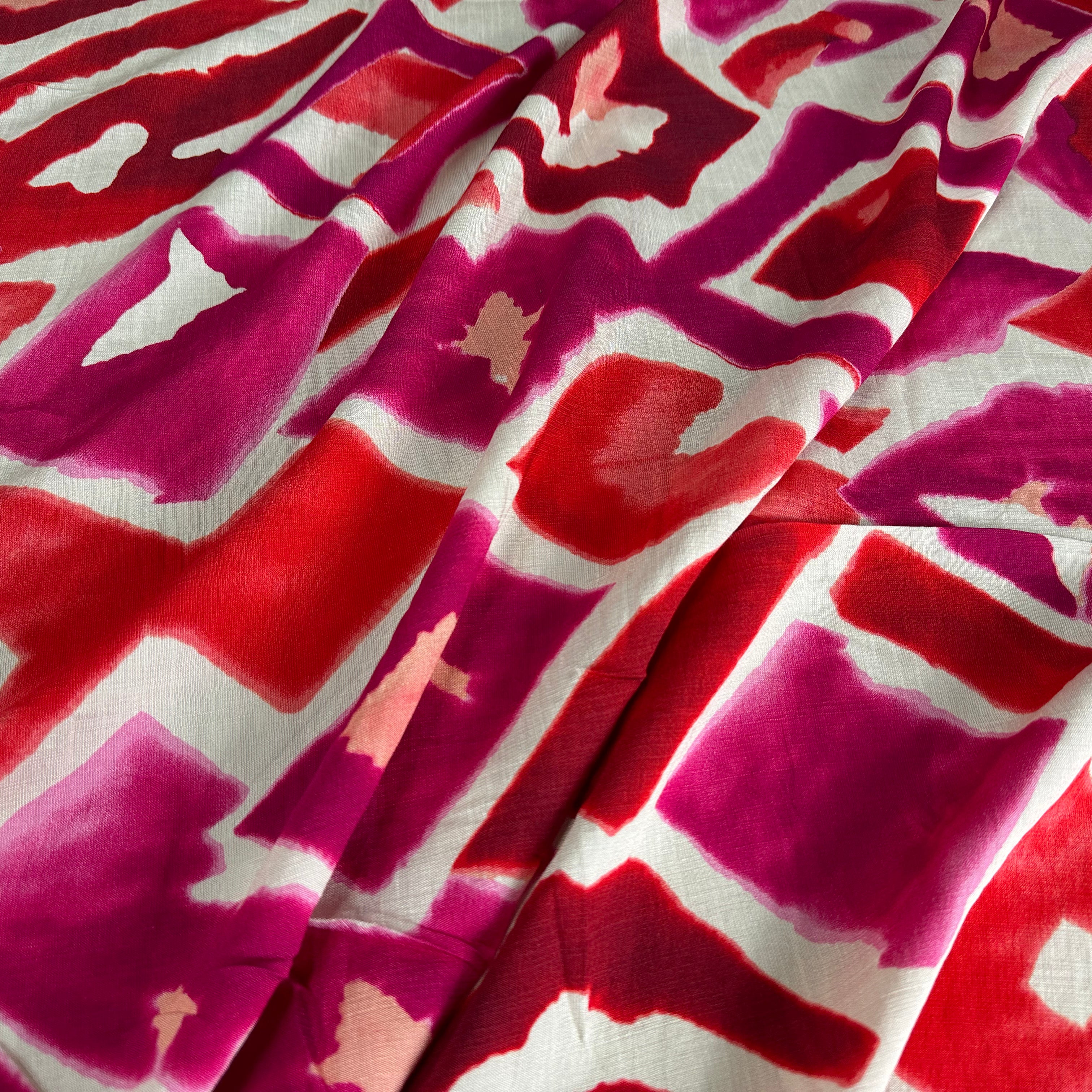 CRÊPE MAROCAIN VISCOSE GÉOMÉTRIE LOVE - My Little Coupon