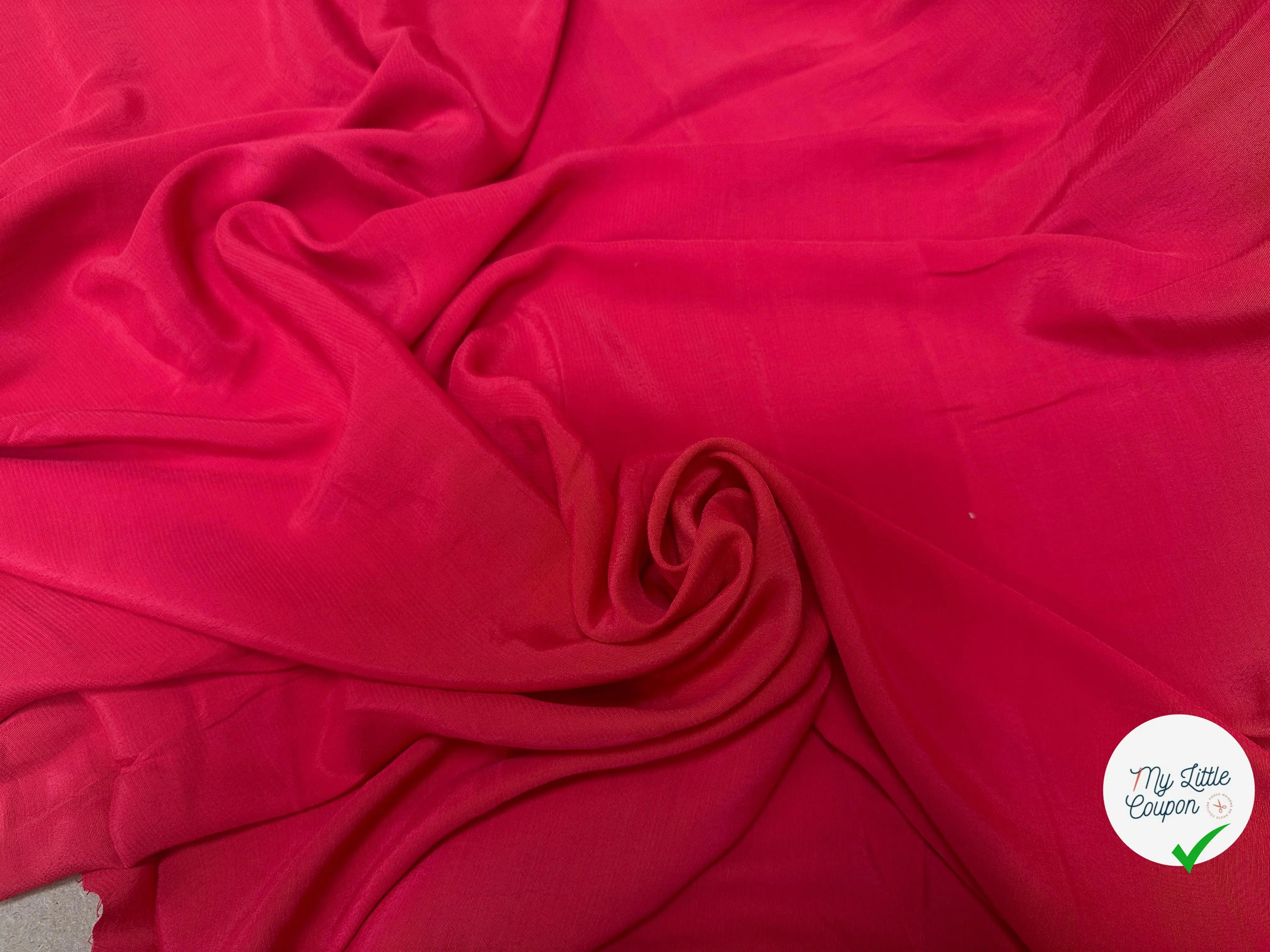 CREPE MAROCAIN VISCOSE JTM BB LOVE ROUGE - My Little Coupon