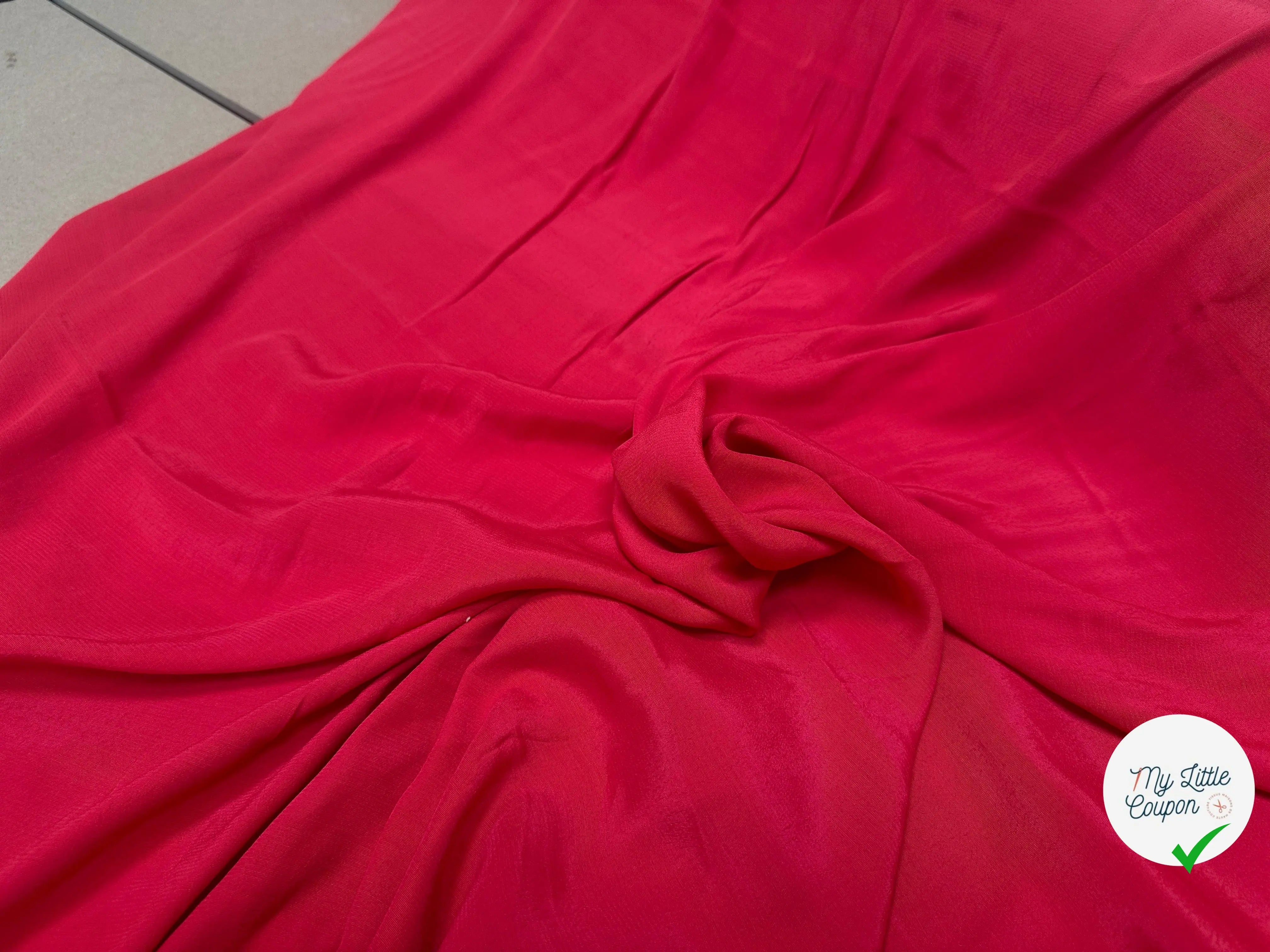 CREPE MAROCAIN VISCOSE JTM BB LOVE ROUGE - My Little Coupon