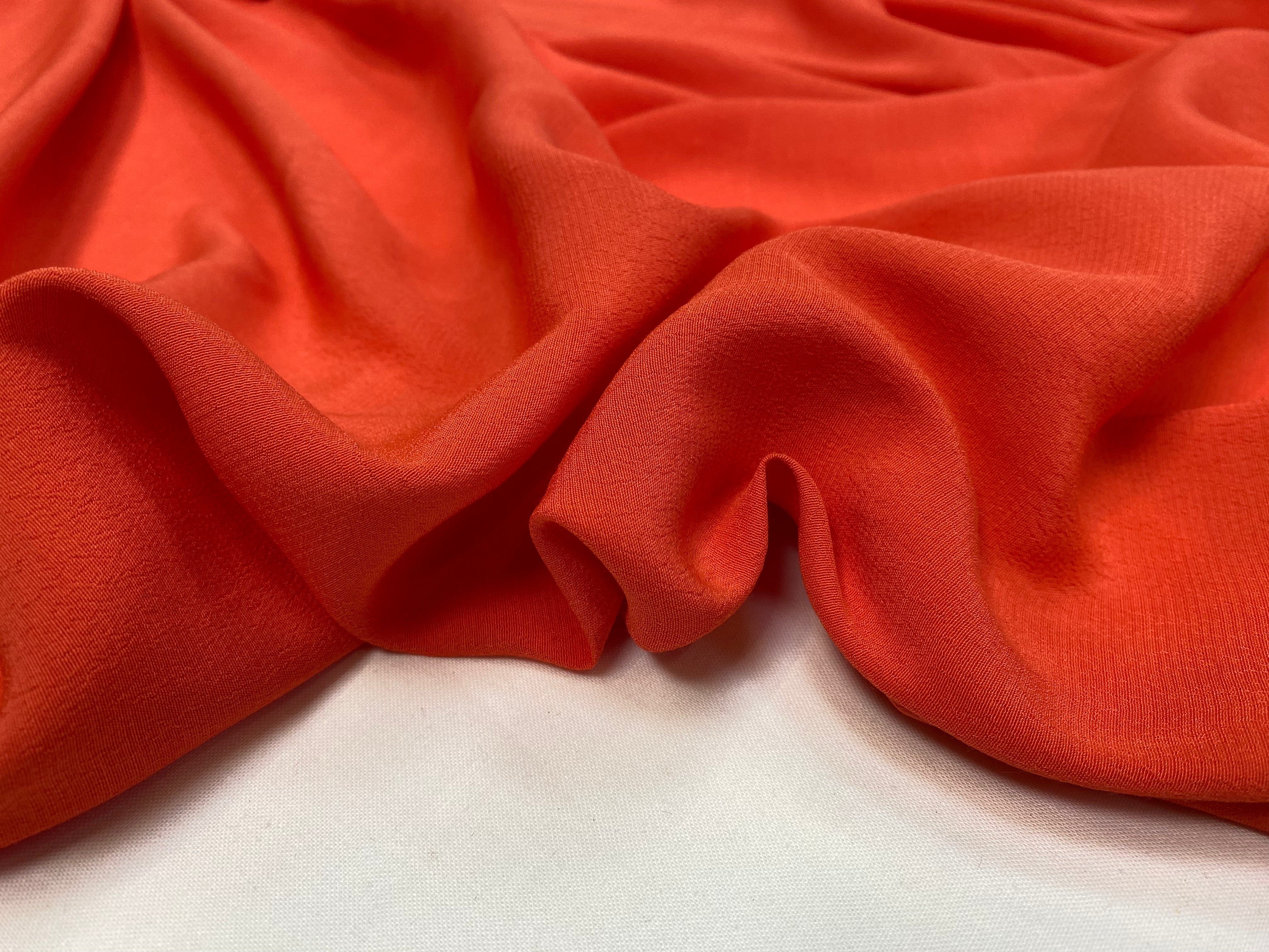 CREPE MAROCAIN VISCOSE ORANGE - My Little Coupon