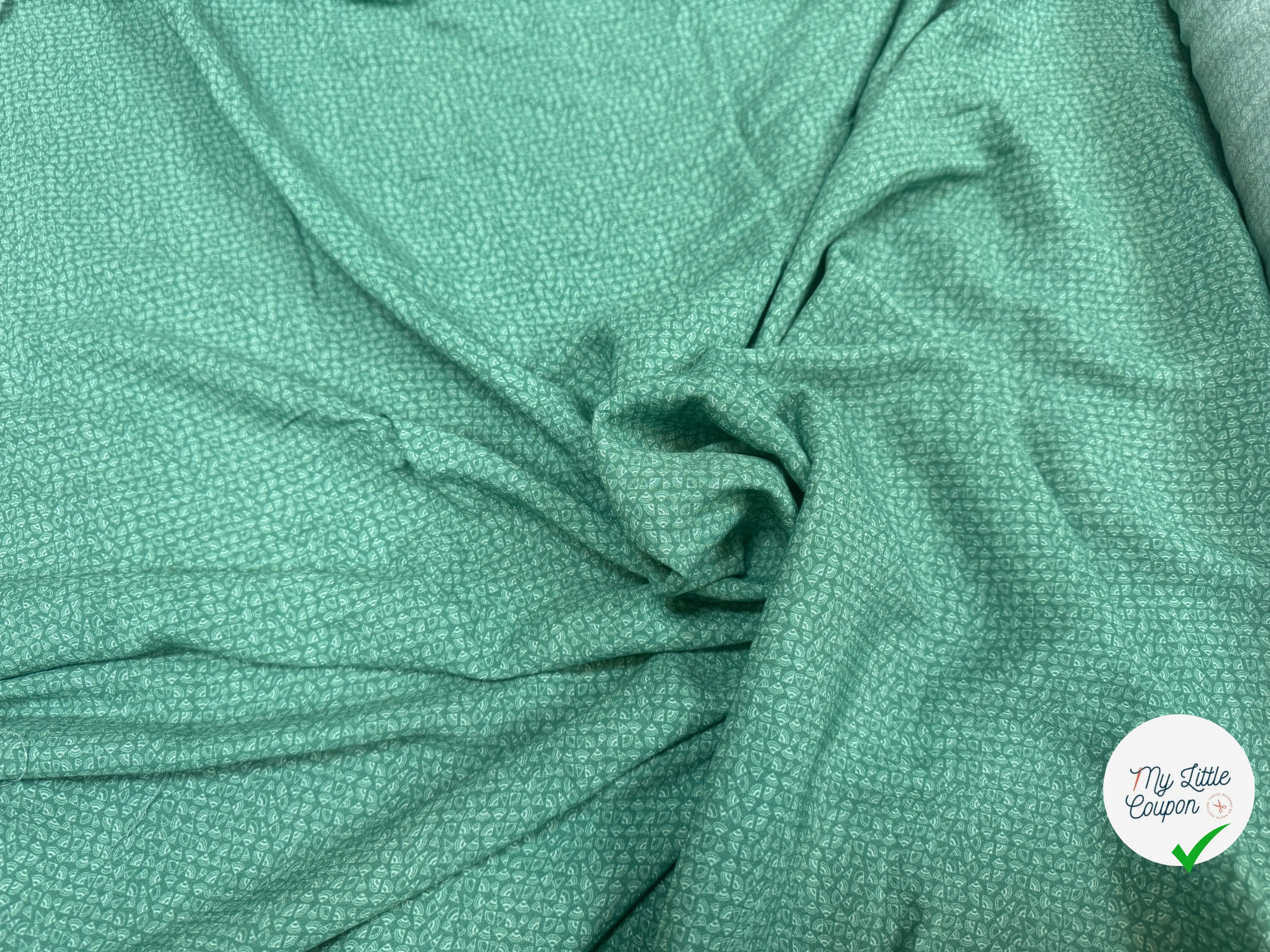 CREPE MAROCAIN VISCOSE PETIT MOTIFS - My Little Coupon