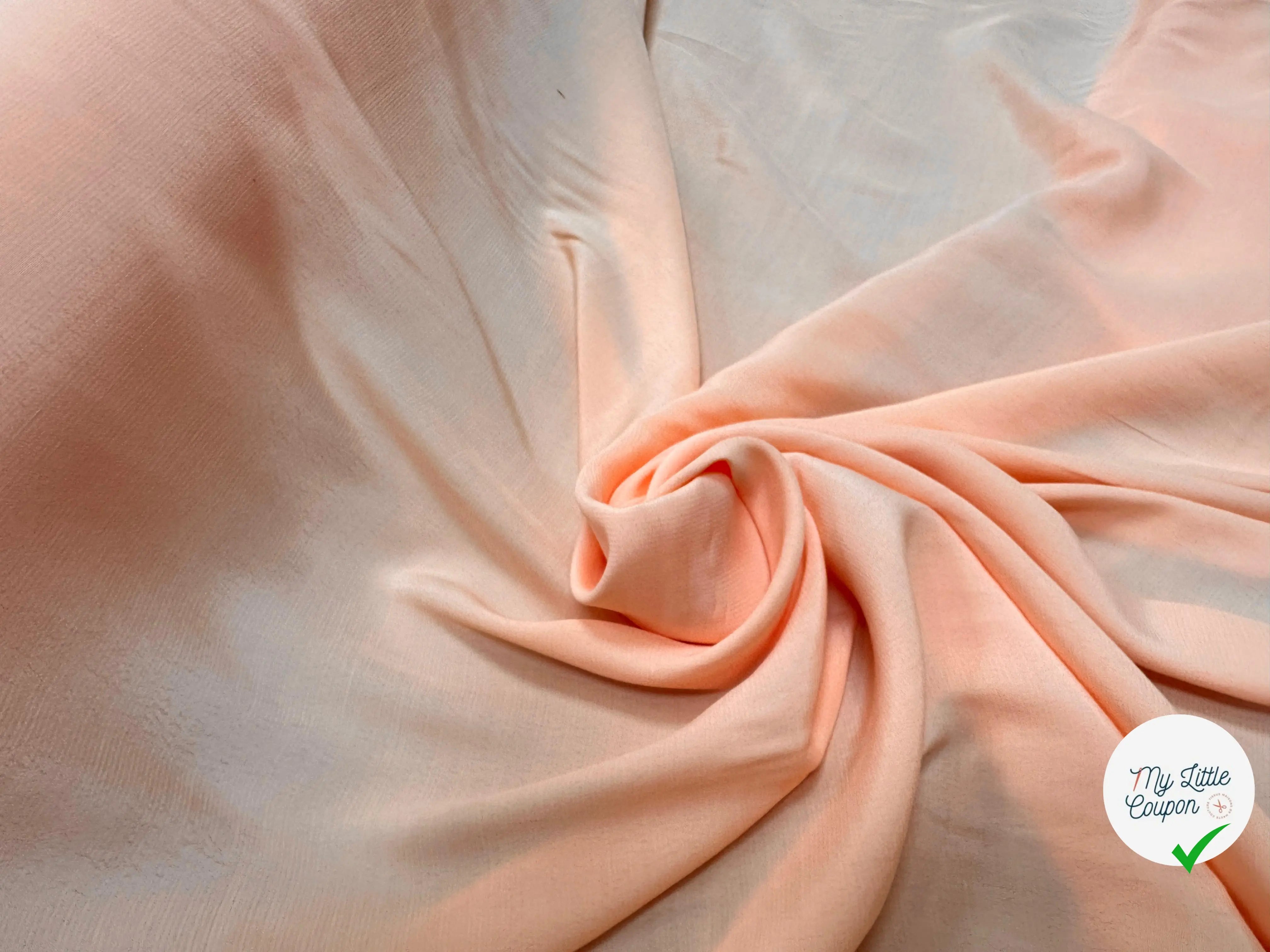 CREPE MAROCAIN VISCOSE SAUMONÂ - My Little Coupon