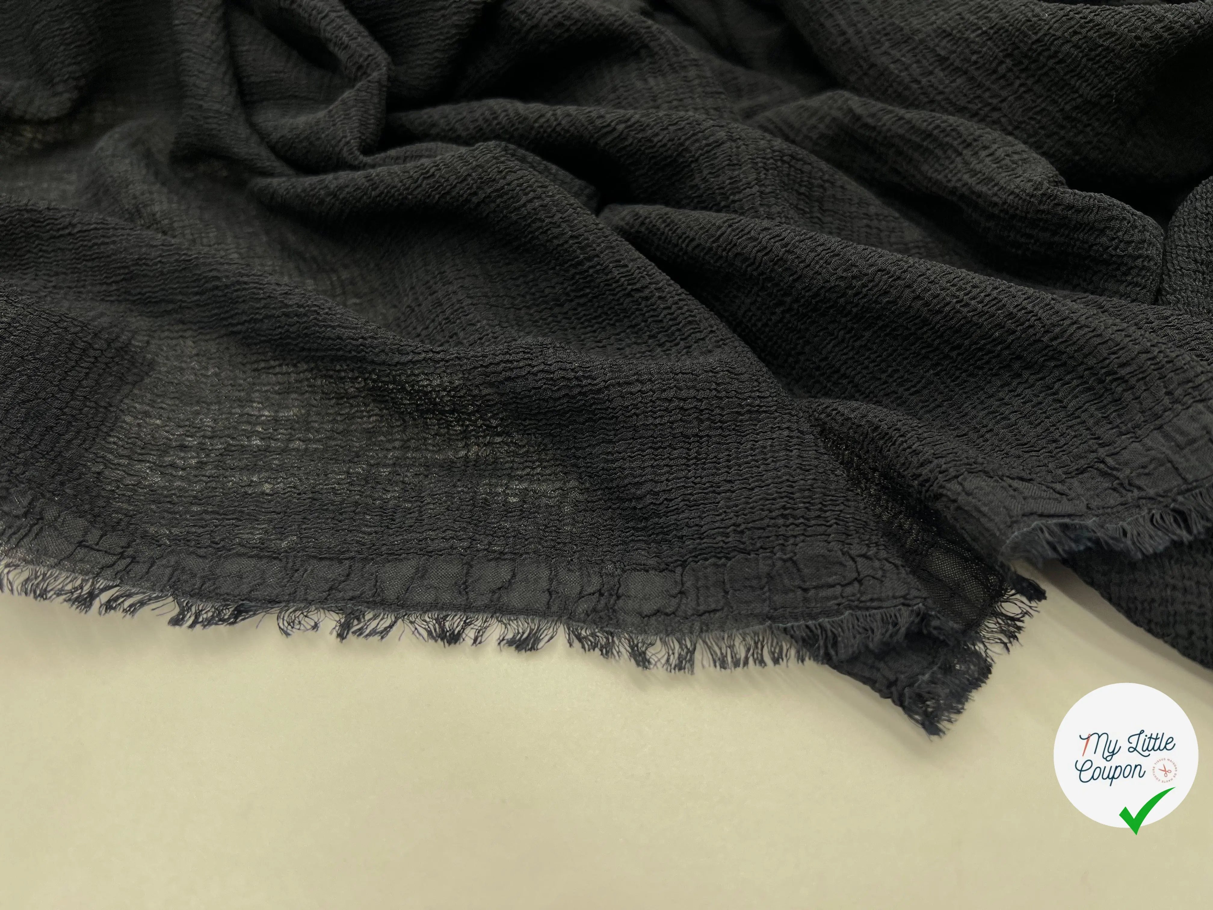 CRÊPE MEMBRANE STRETCH NOIR - My Little Coupon - tissu - coudre