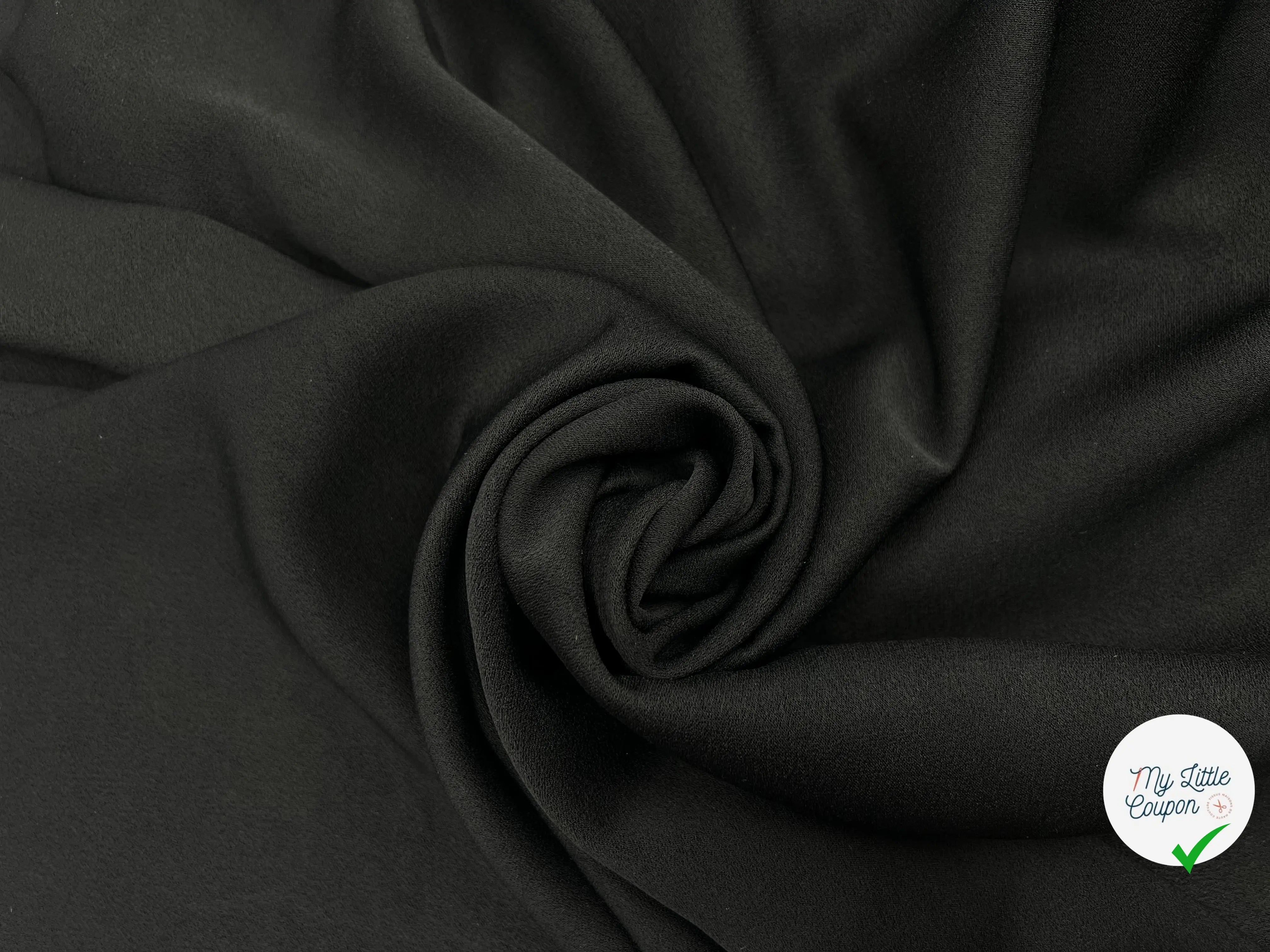 CRÊPE NOIR ÉBÈNE - My Little Coupon - tissu - coudre