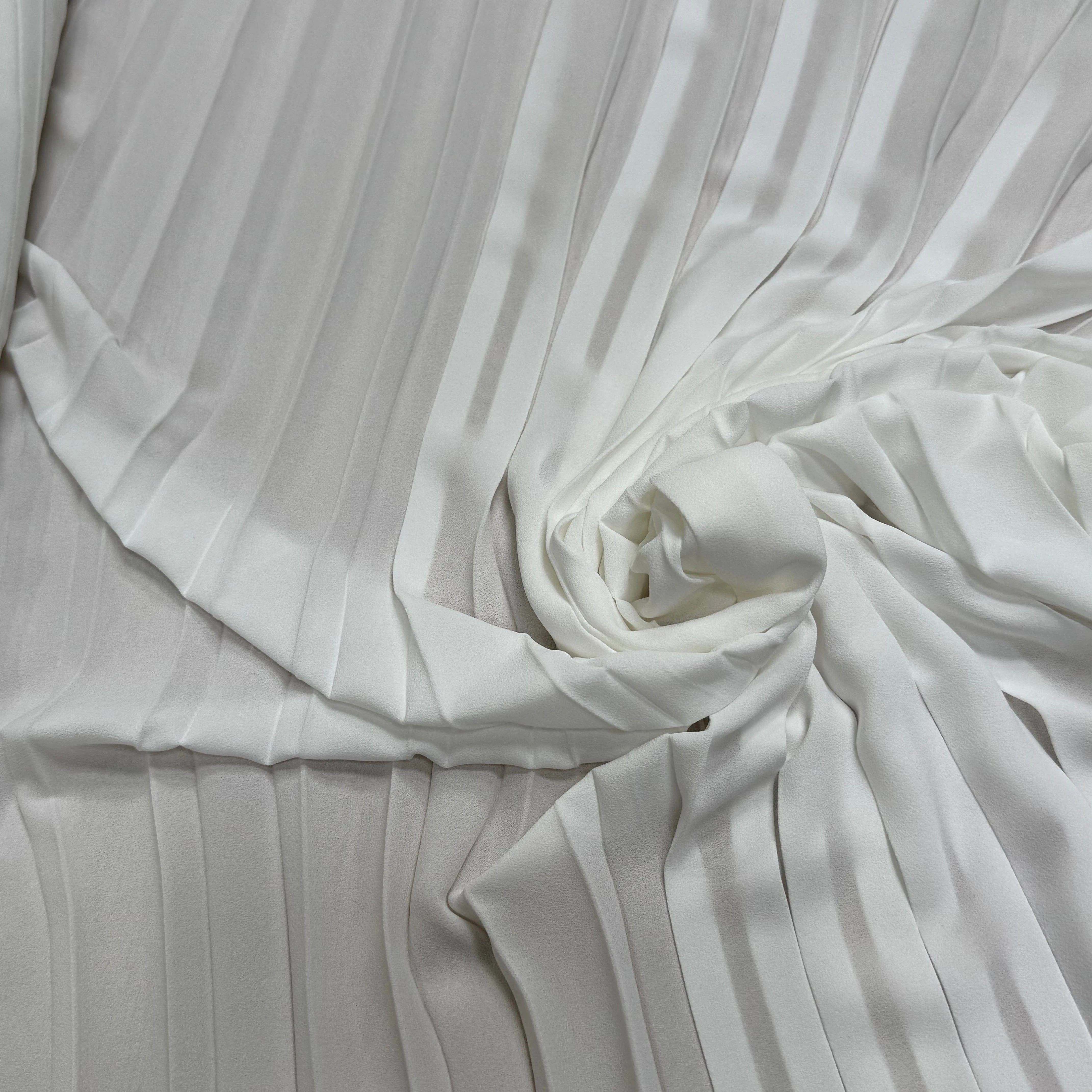 CREPE PLISSÉ FLUIDE BLANC - My Little Coupon