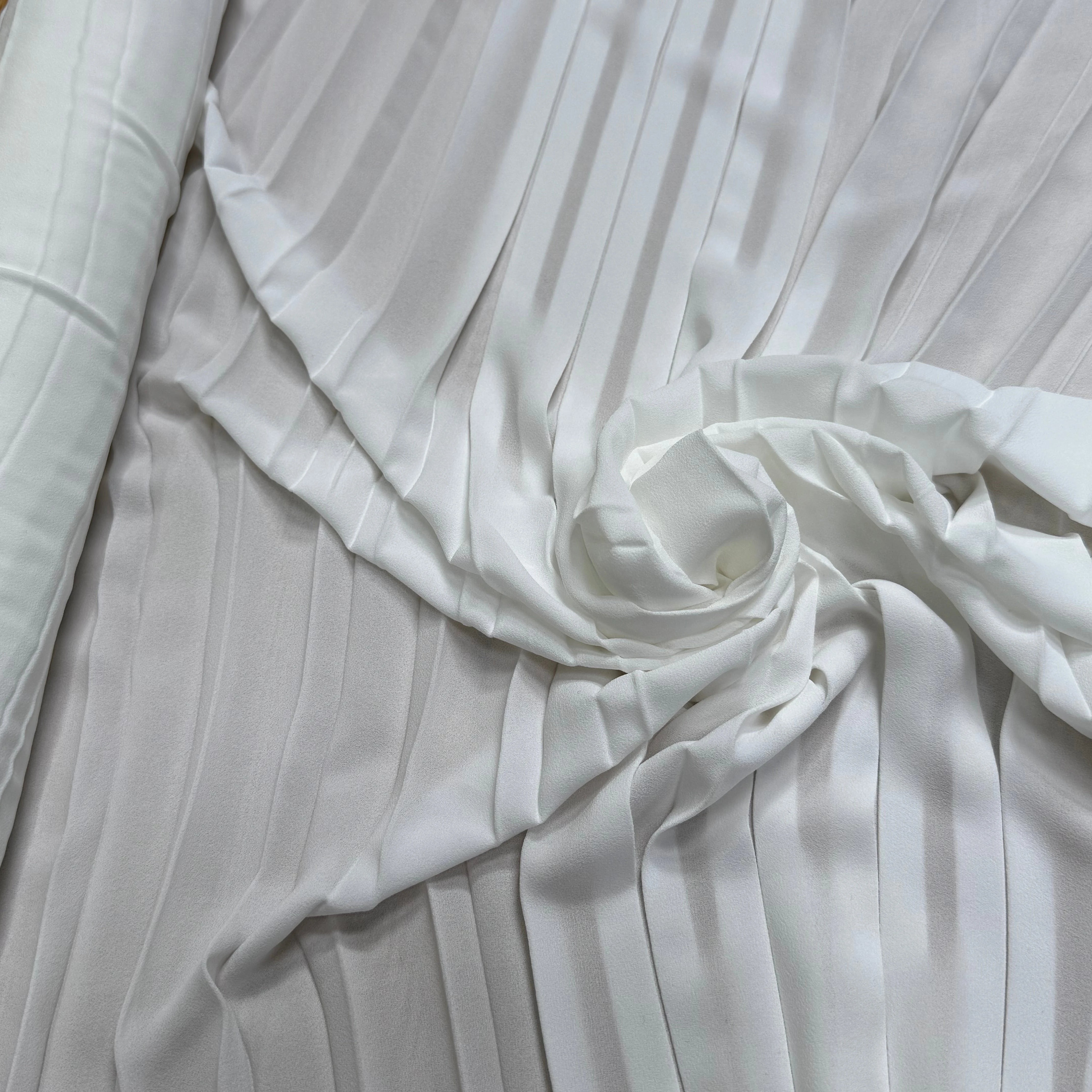 CREPE PLISSÉ FLUIDE BLANC - My Little Coupon