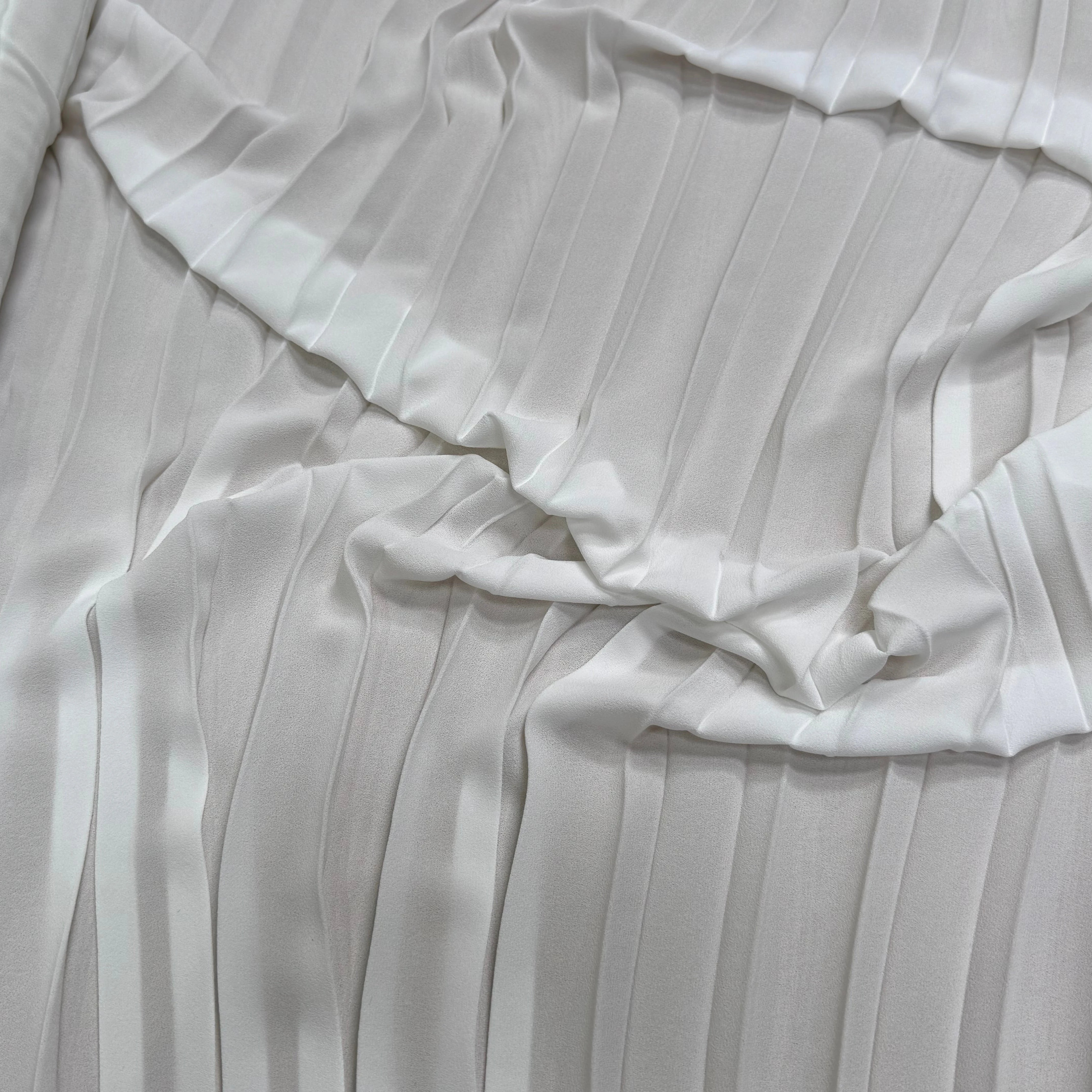 CREPE PLISSÉ FLUIDE BLANC - My Little Coupon