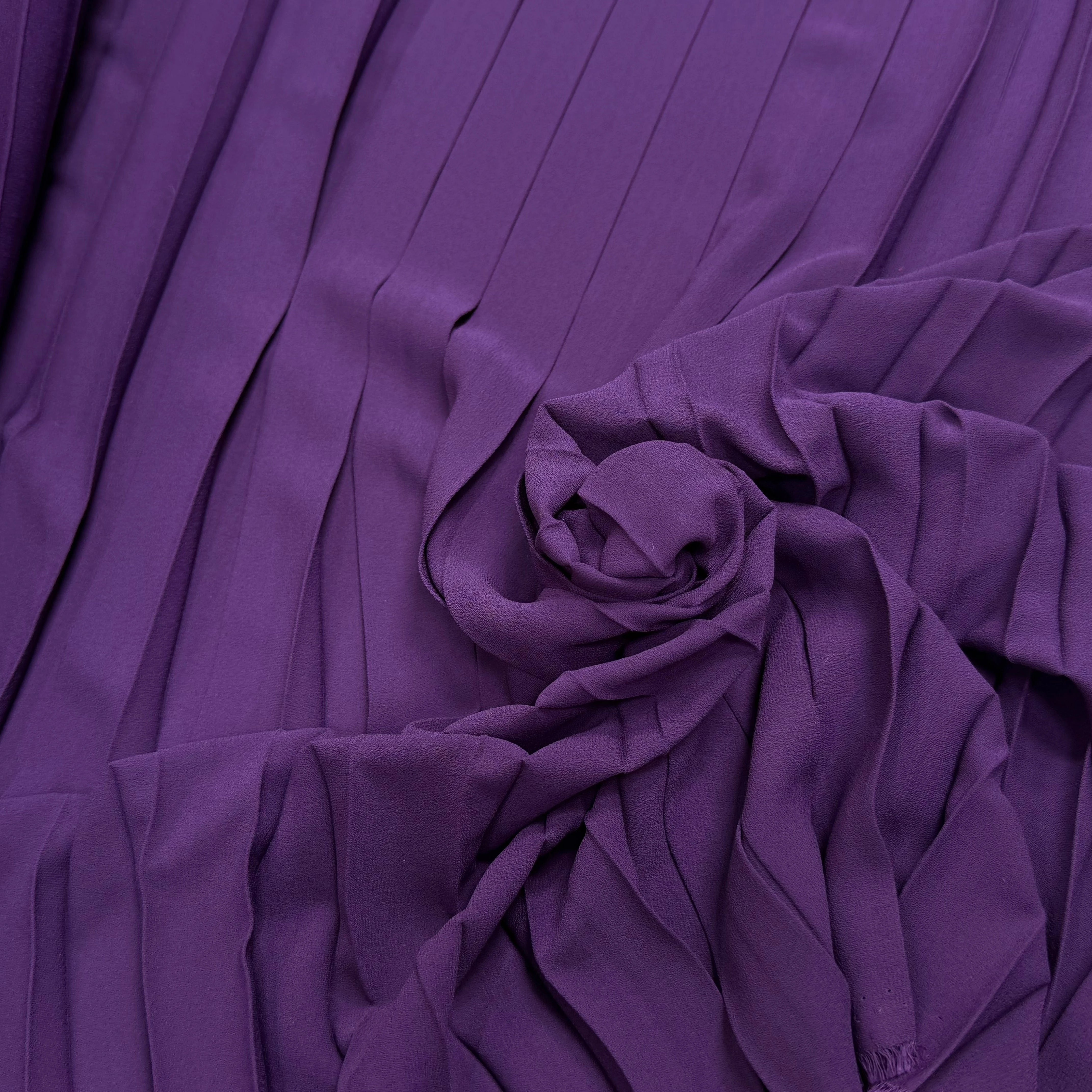 CREPE PLISSÉ FLUIDE DEEP VIOLET - My Little Coupon