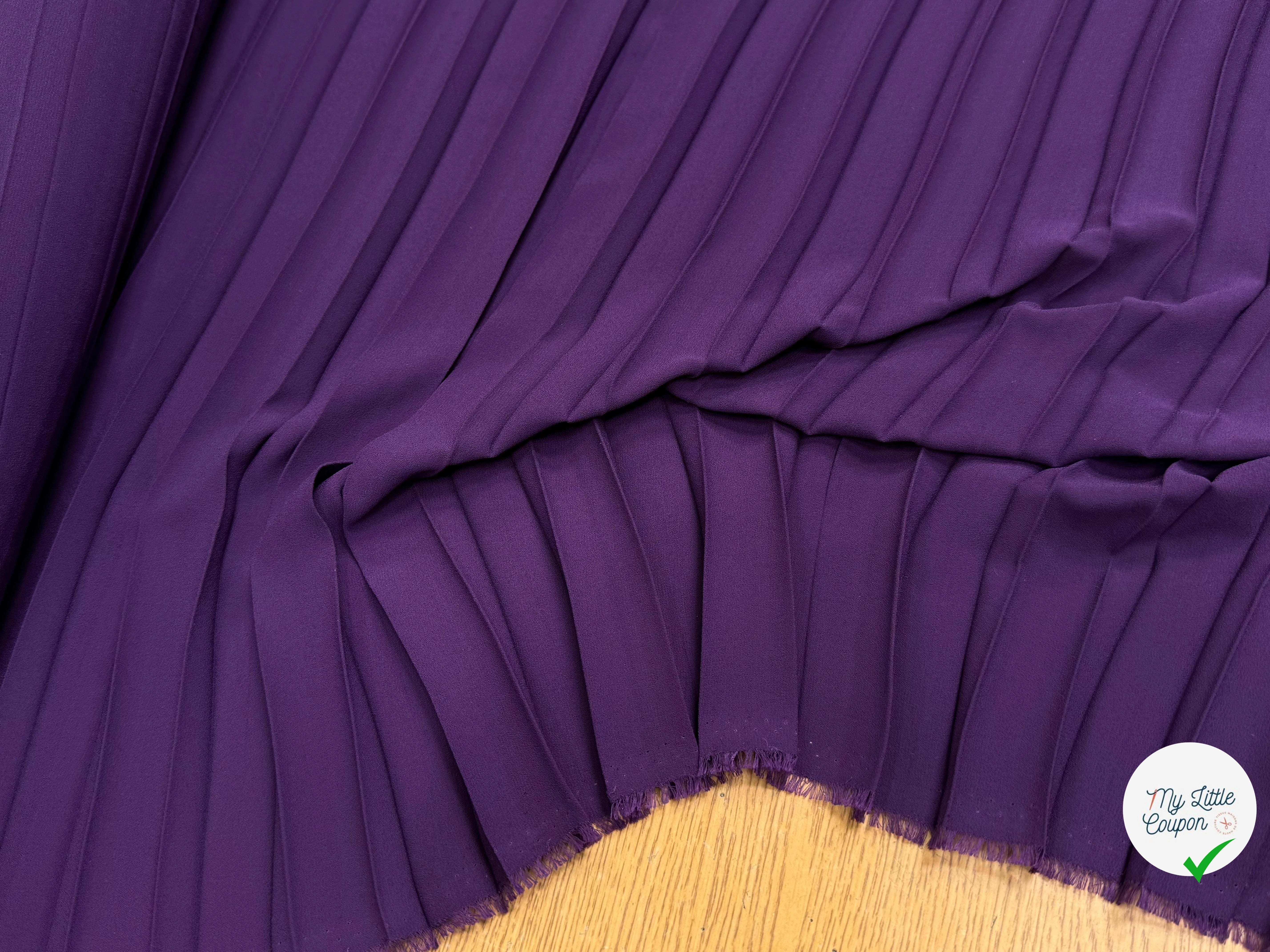 CREPE PLISSÉ FLUIDE DEEP VIOLET - My Little Coupon