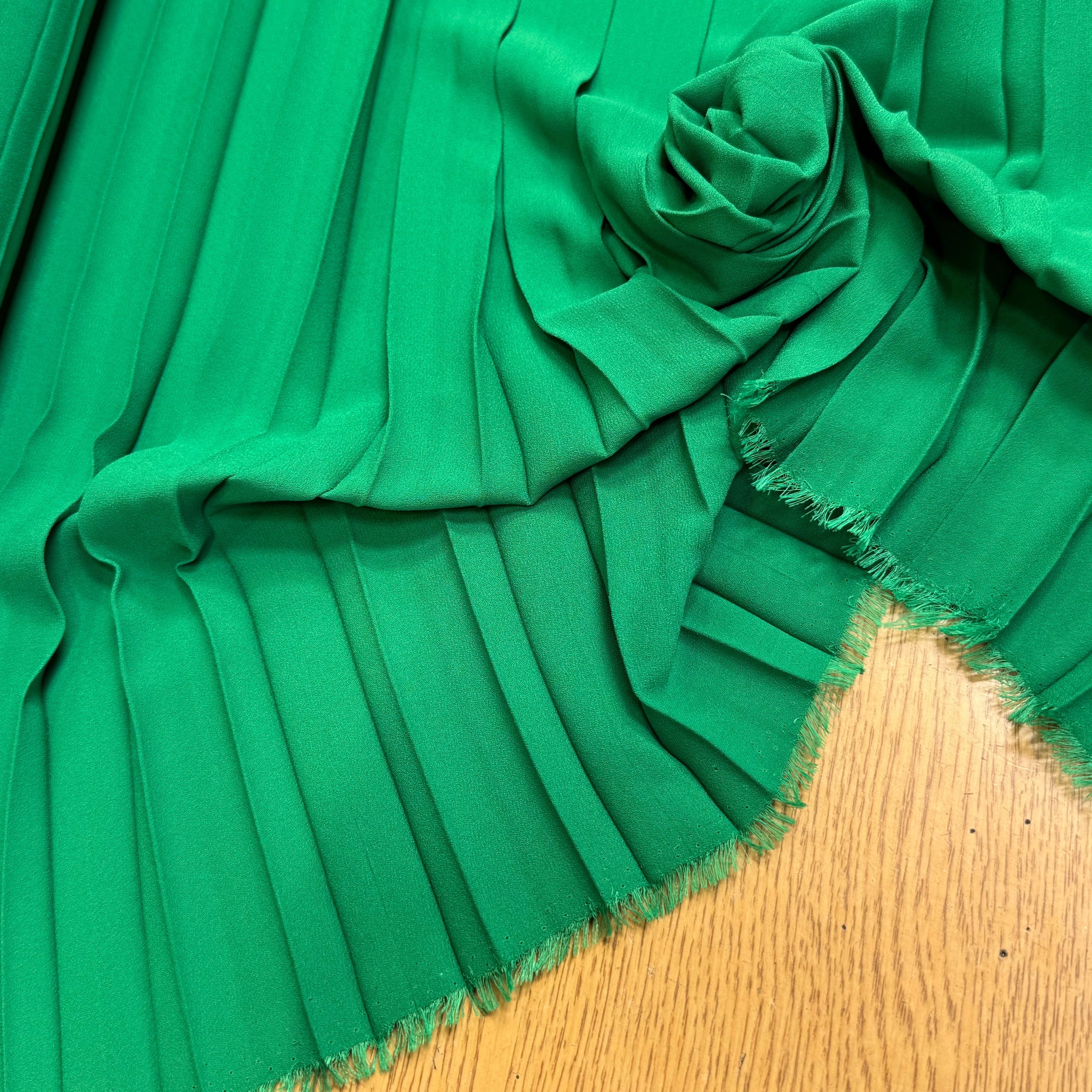 CREPE PLISSÉ FLUIDE GREEN - My Little Coupon