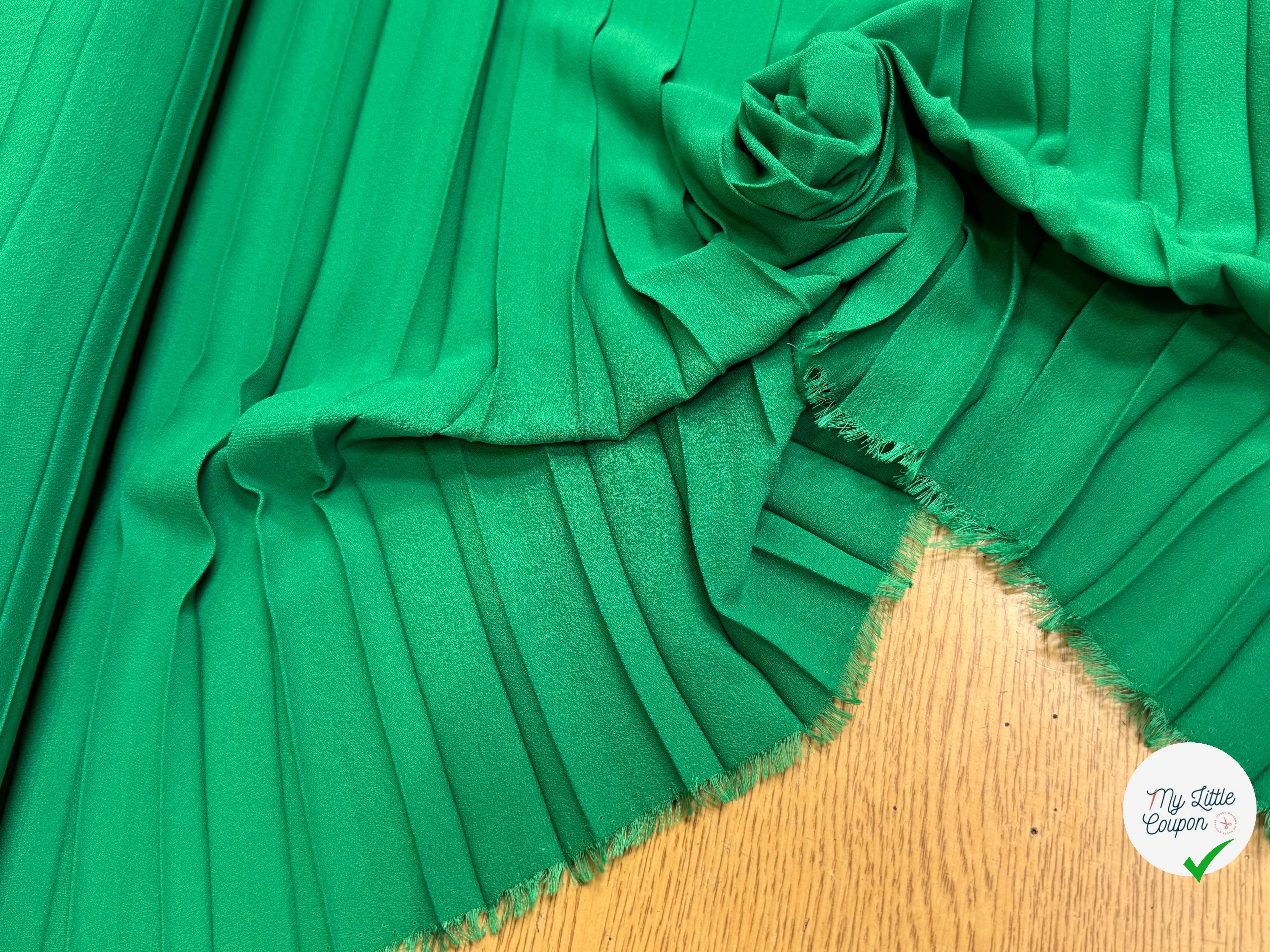 CREPE PLISSÉ FLUIDE GREEN - My Little Coupon