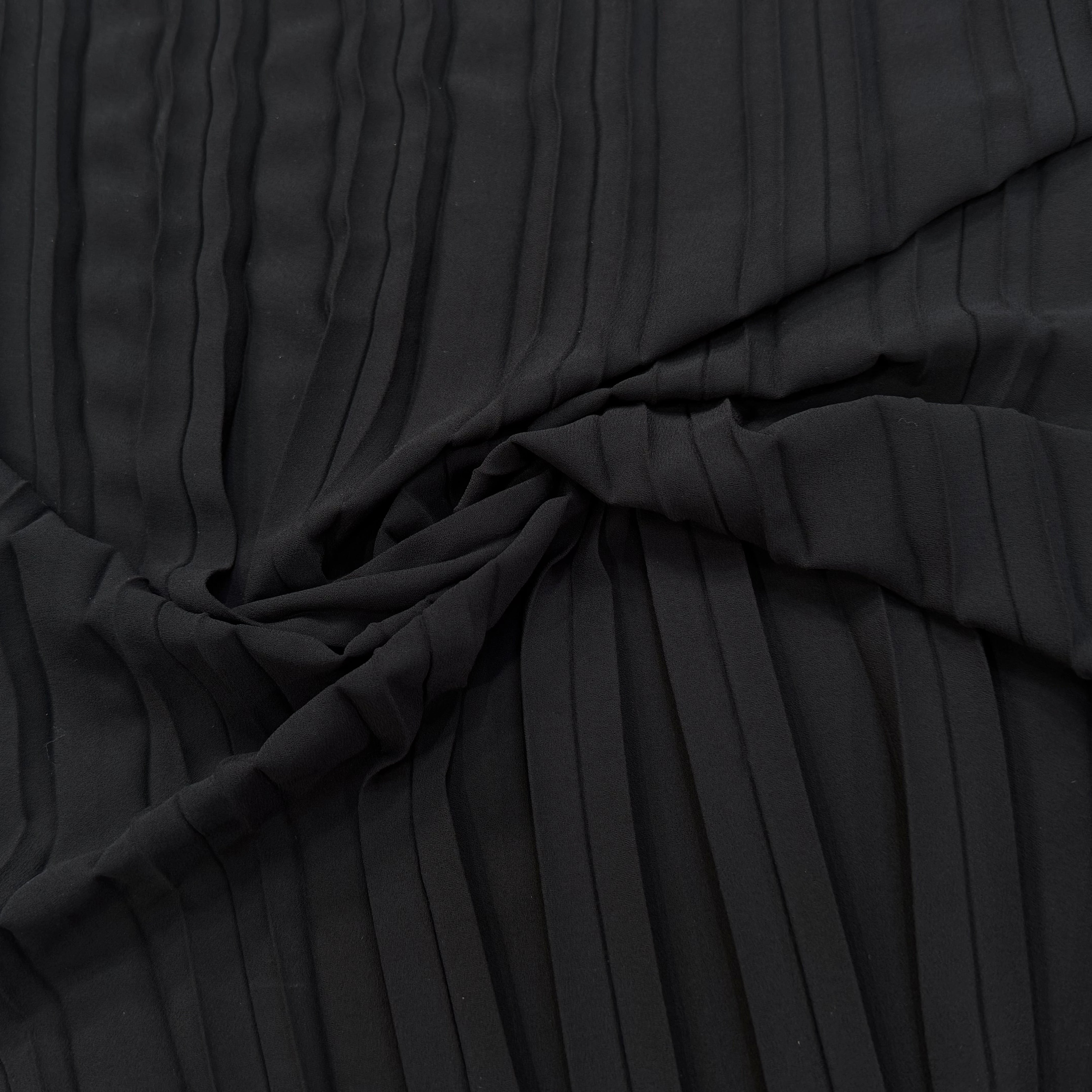 CREPE PLISSÉ FLUIDE NOIR - My Little Coupon
