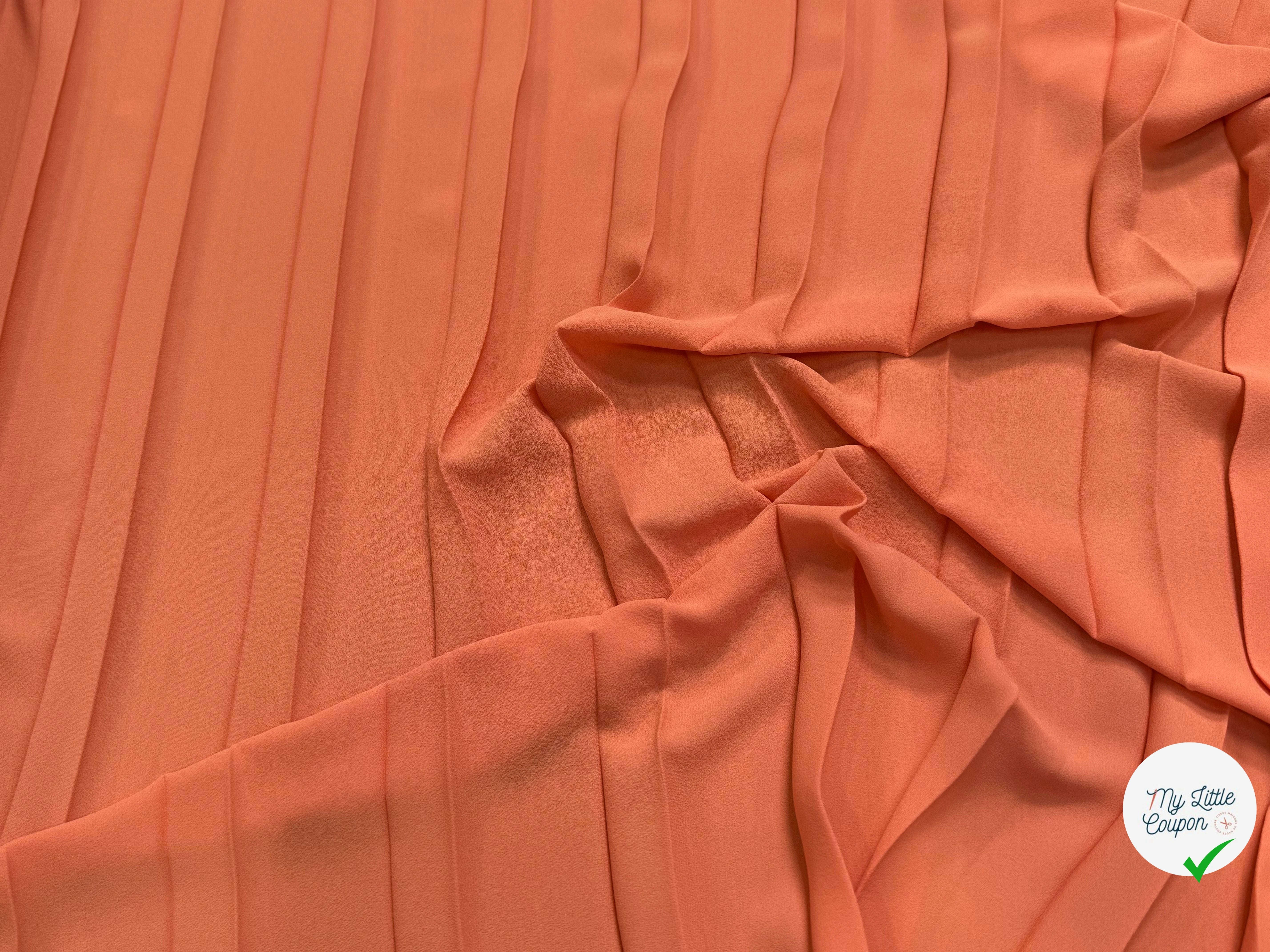 CREPE PLISSÉ FLUIDE ORANGE - My Little Coupon