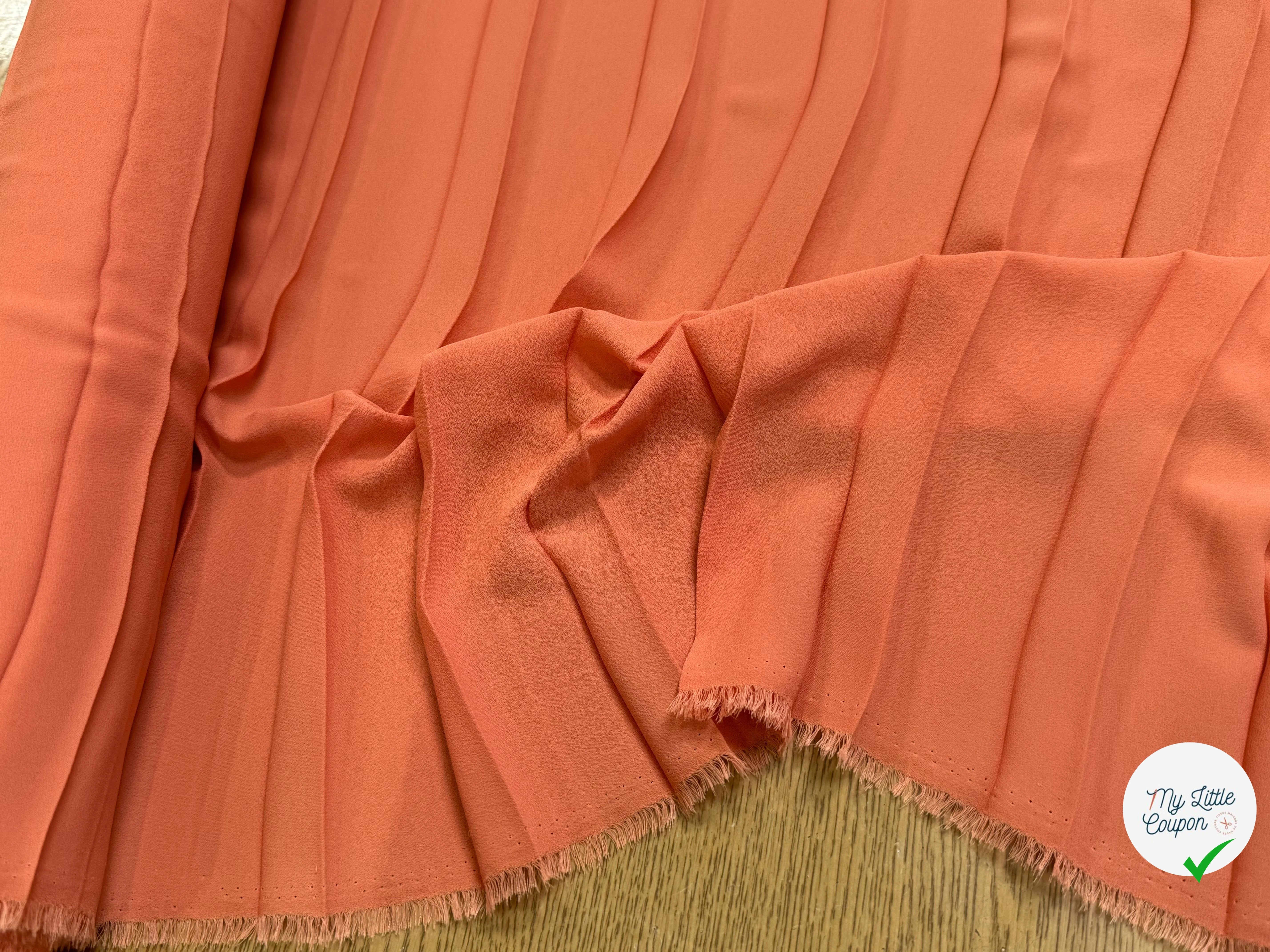 CREPE PLISSÉ FLUIDE ORANGE - My Little Coupon