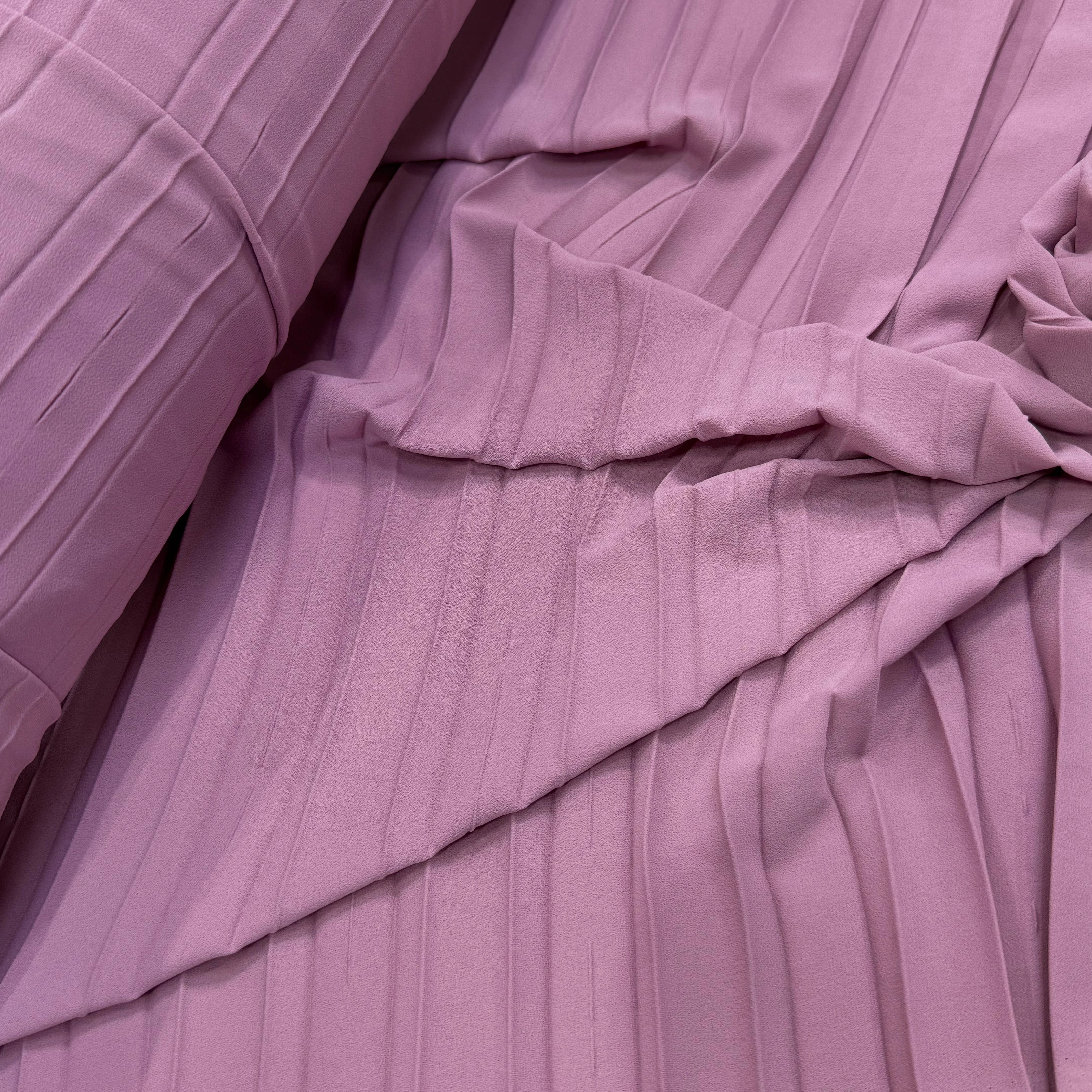 CREPE PLISSÉ FLUIDE VIEUX ROSE - My Little Coupon