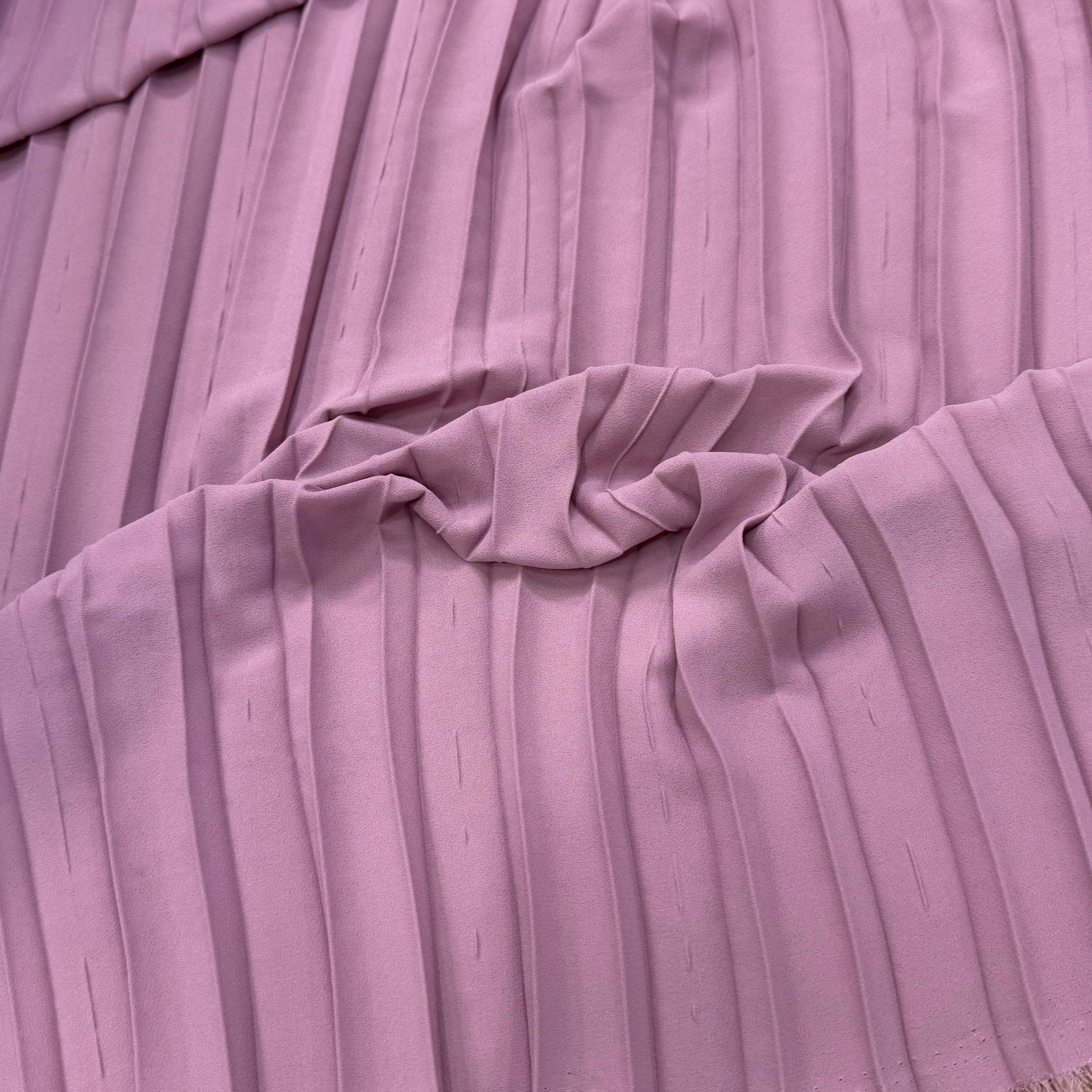 CREPE PLISSÉ FLUIDE VIEUX ROSE - My Little Coupon