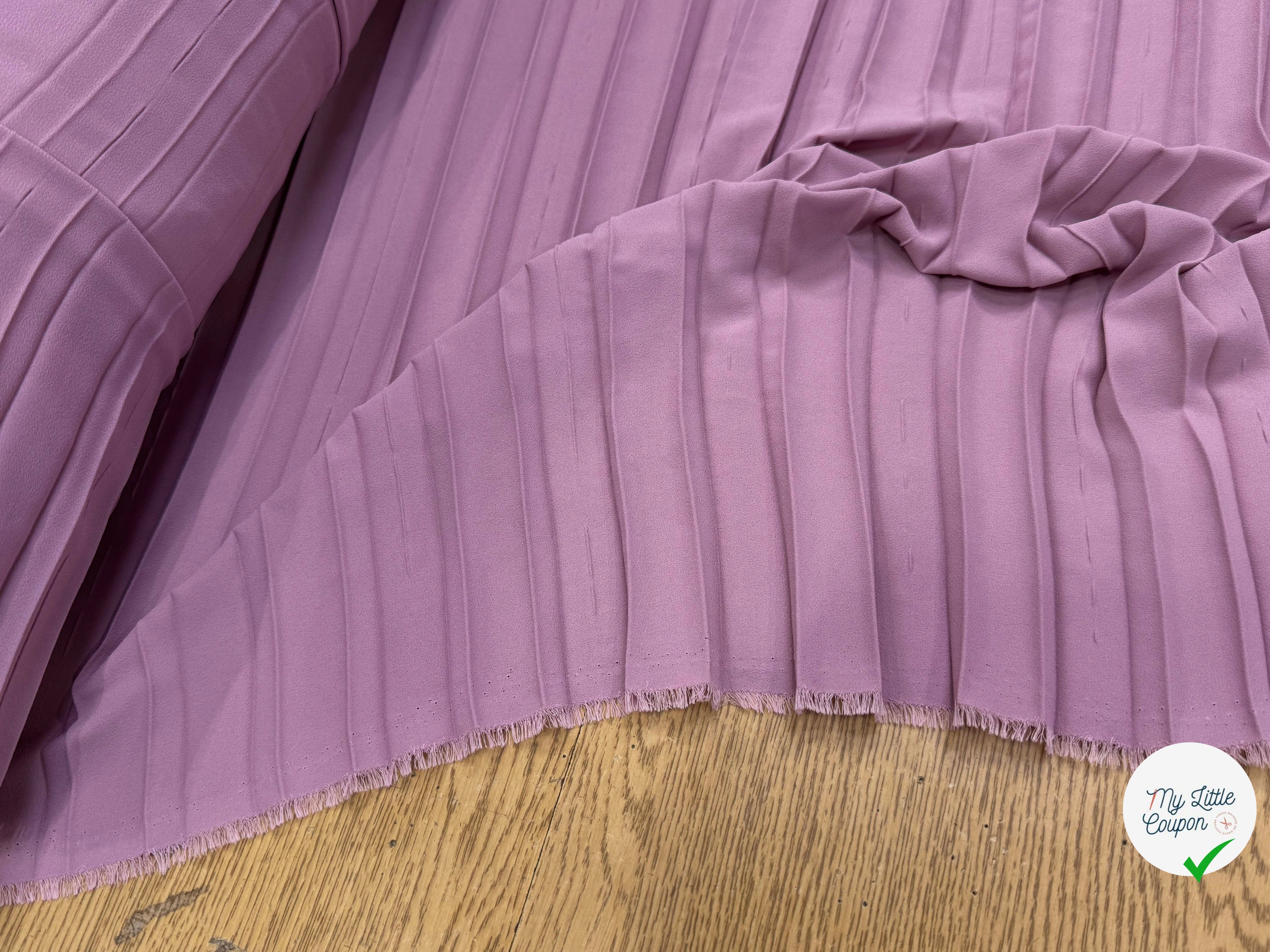 CREPE PLISSÉ FLUIDE VIEUX ROSE - My Little Coupon