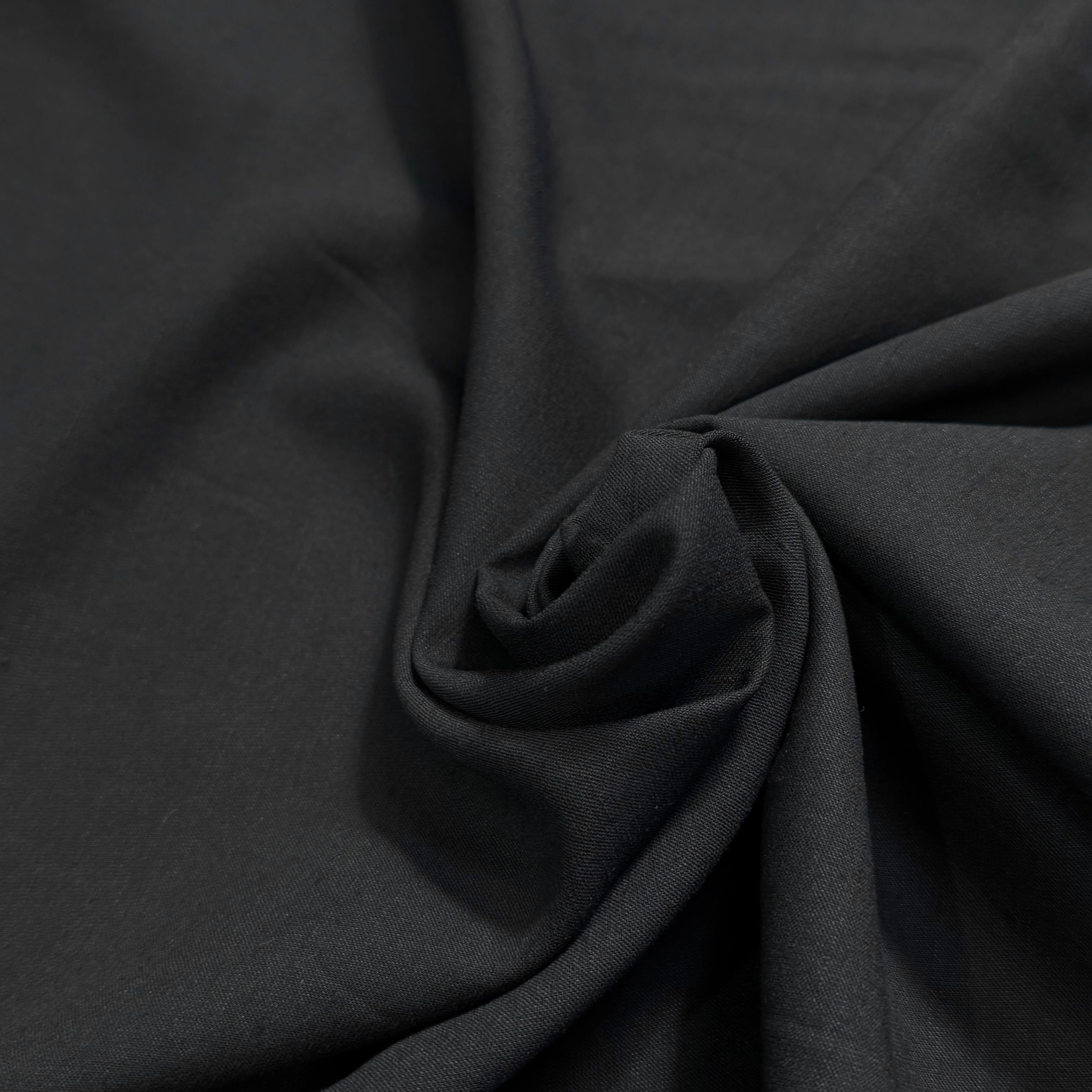 CREPE POLYCOTON ET LIN NOIR 35% LIN - My Little Coupon