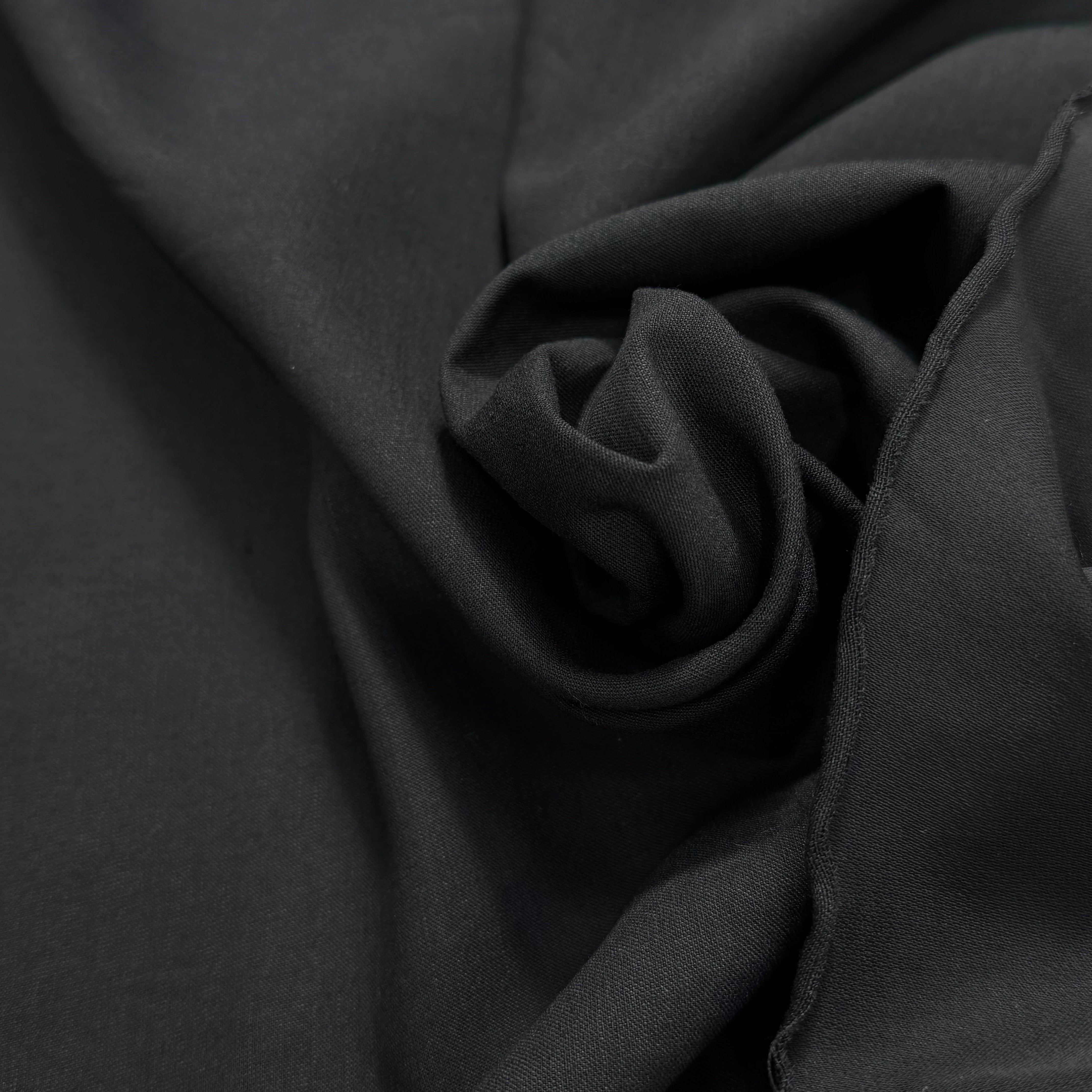 CREPE POLYCOTON ET LIN NOIR 35% LIN - My Little Coupon