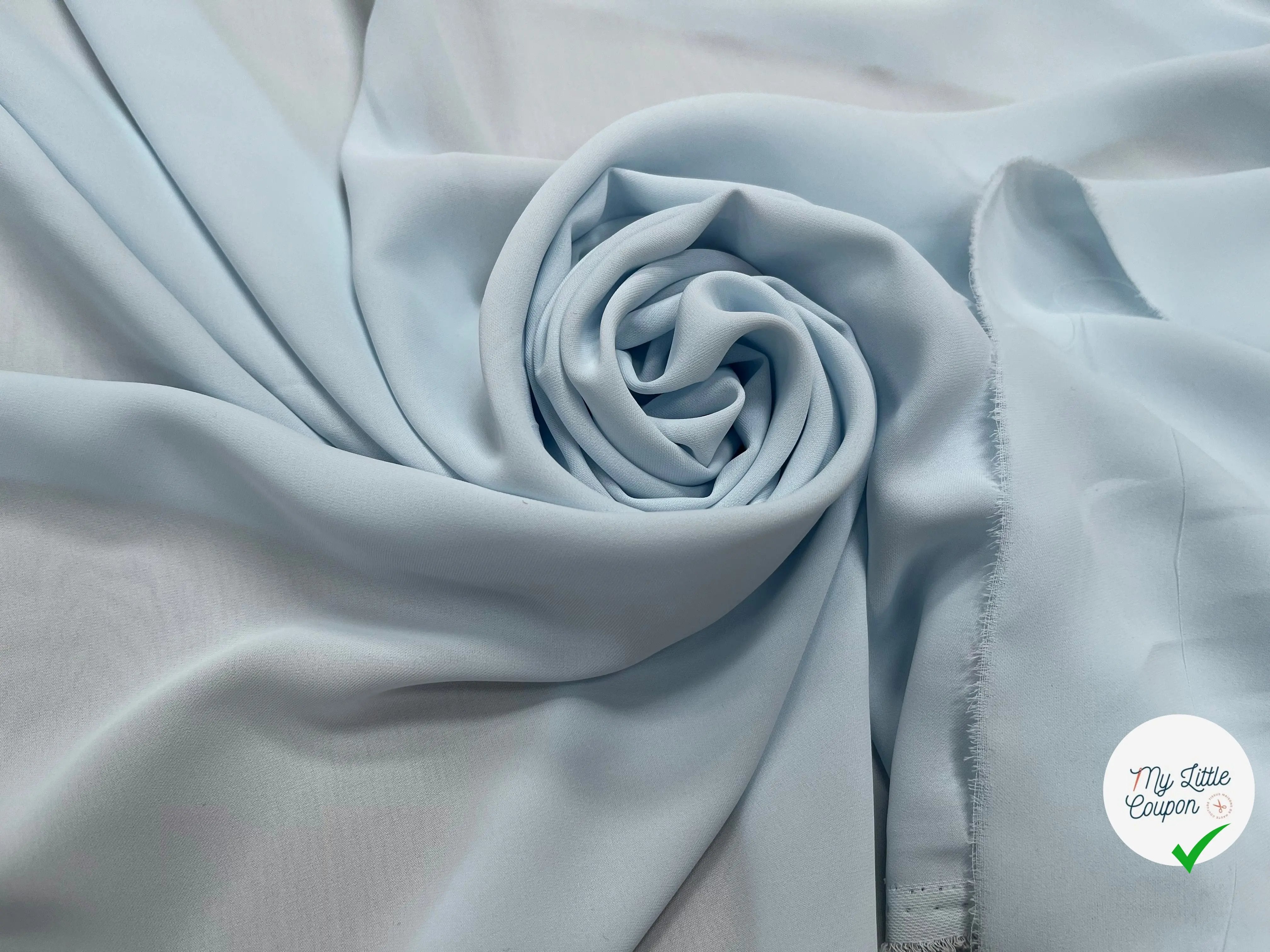 CREPE POLYESTER JAPON ULTRA DOUX ICEBERG - My Little Coupon