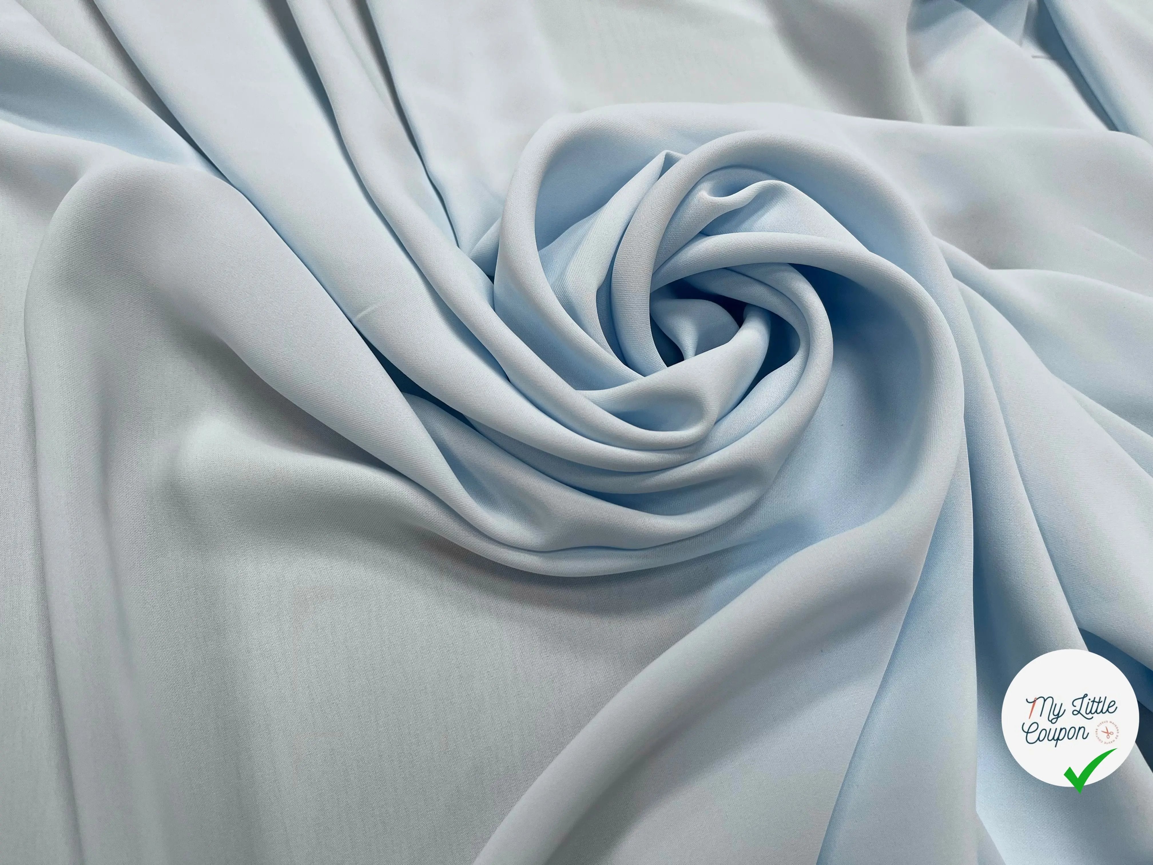 CREPE POLYESTER JAPON ULTRA DOUX ICEBERG - My Little Coupon