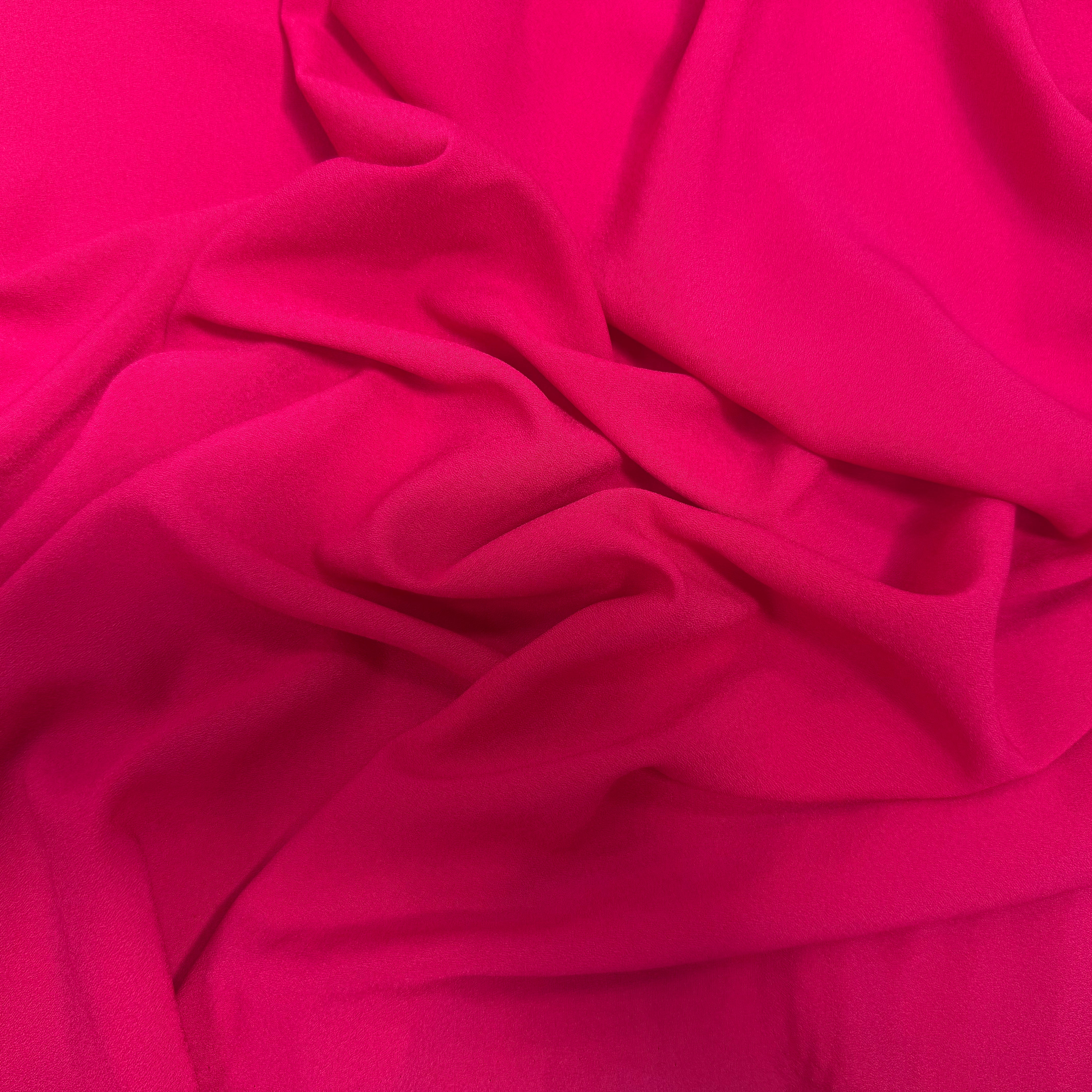 CREPE POLYESTER STRECH JAPAN UNI ROSE FUSHIA - My Little Coupon