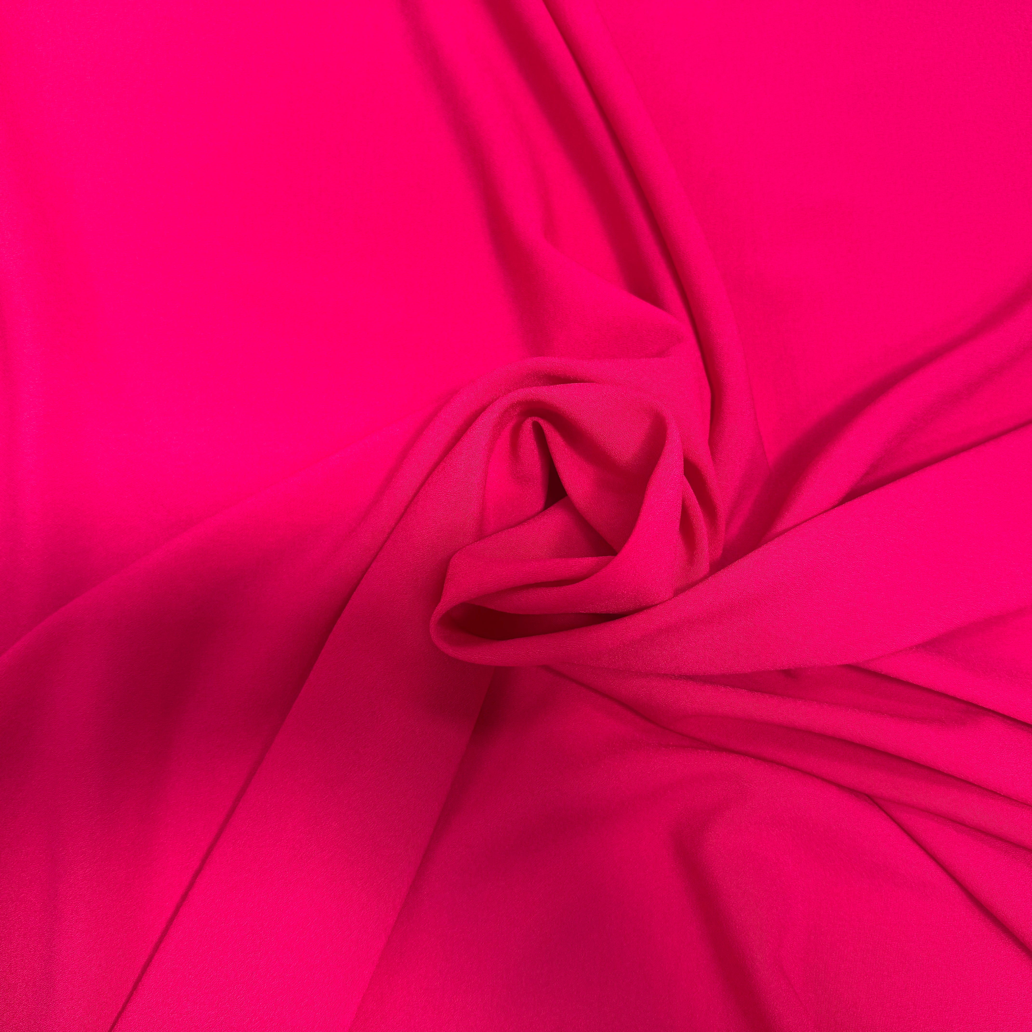 CREPE POLYESTER STRECH JAPAN UNI ROSE FUSHIA - My Little Coupon