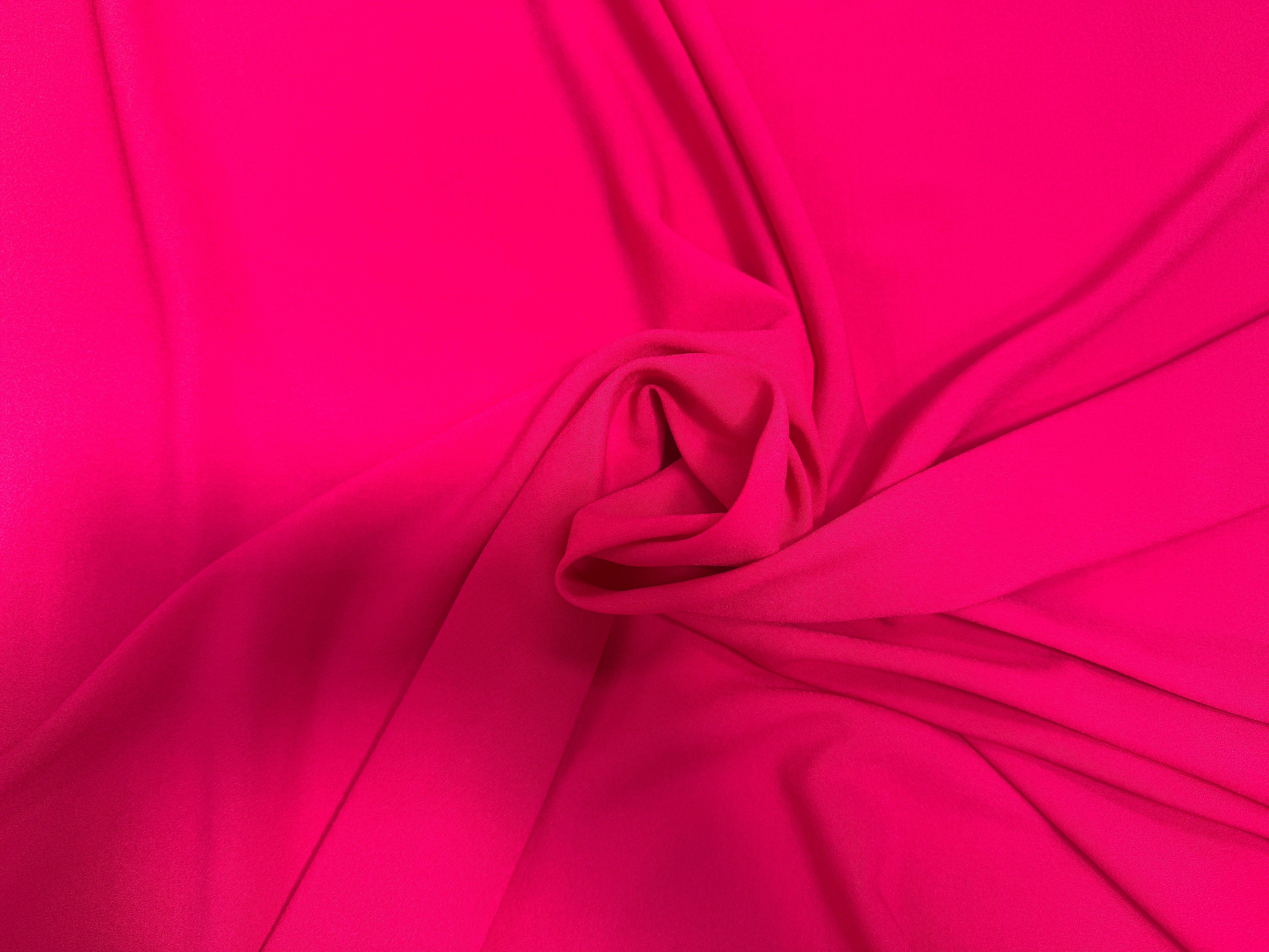 CREPE POLYESTER STRECH JAPAN UNI ROSE FUSHIA - My Little Coupon