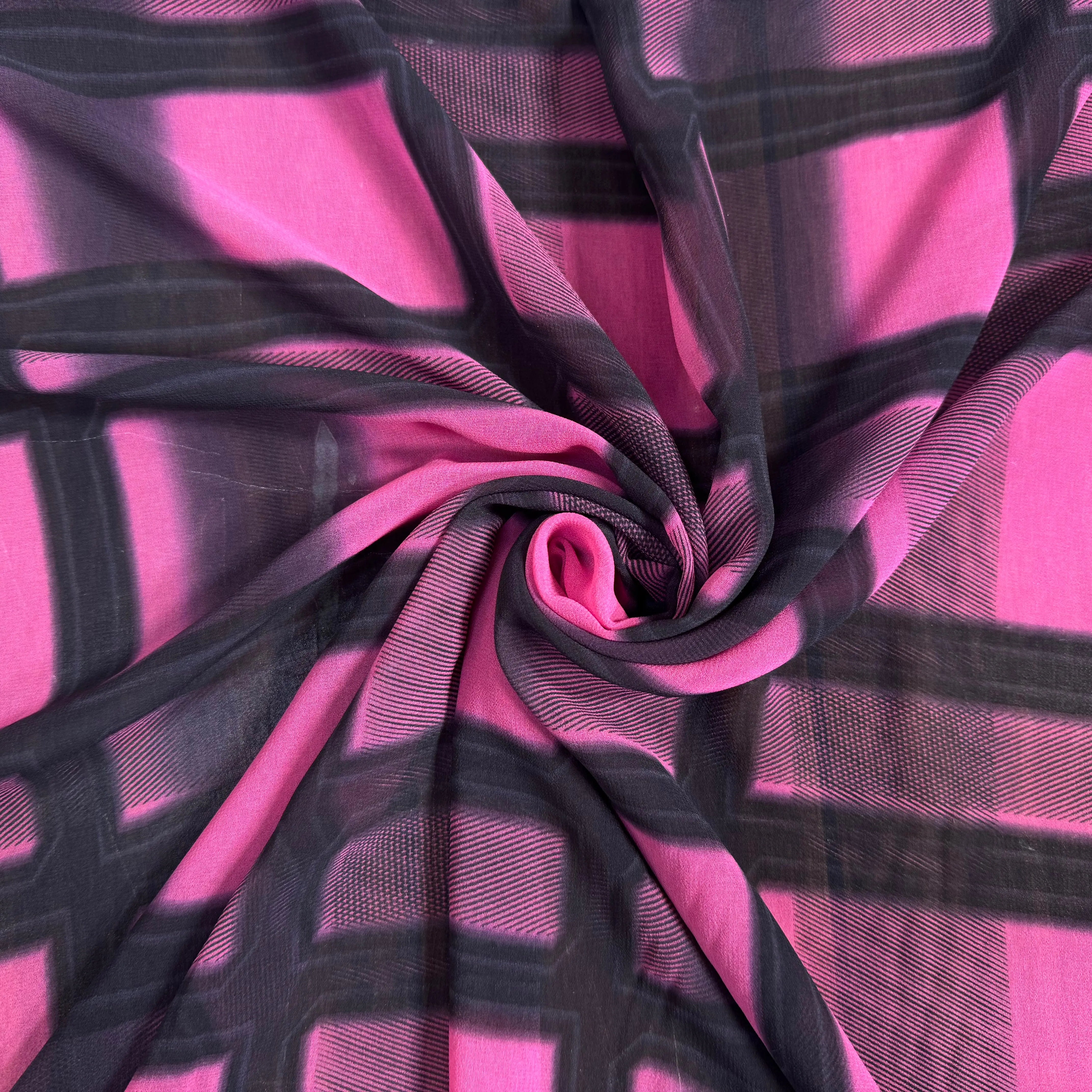 CREPE ROSE CARREAUX IRREGULIERS ROSE - My Little Coupon