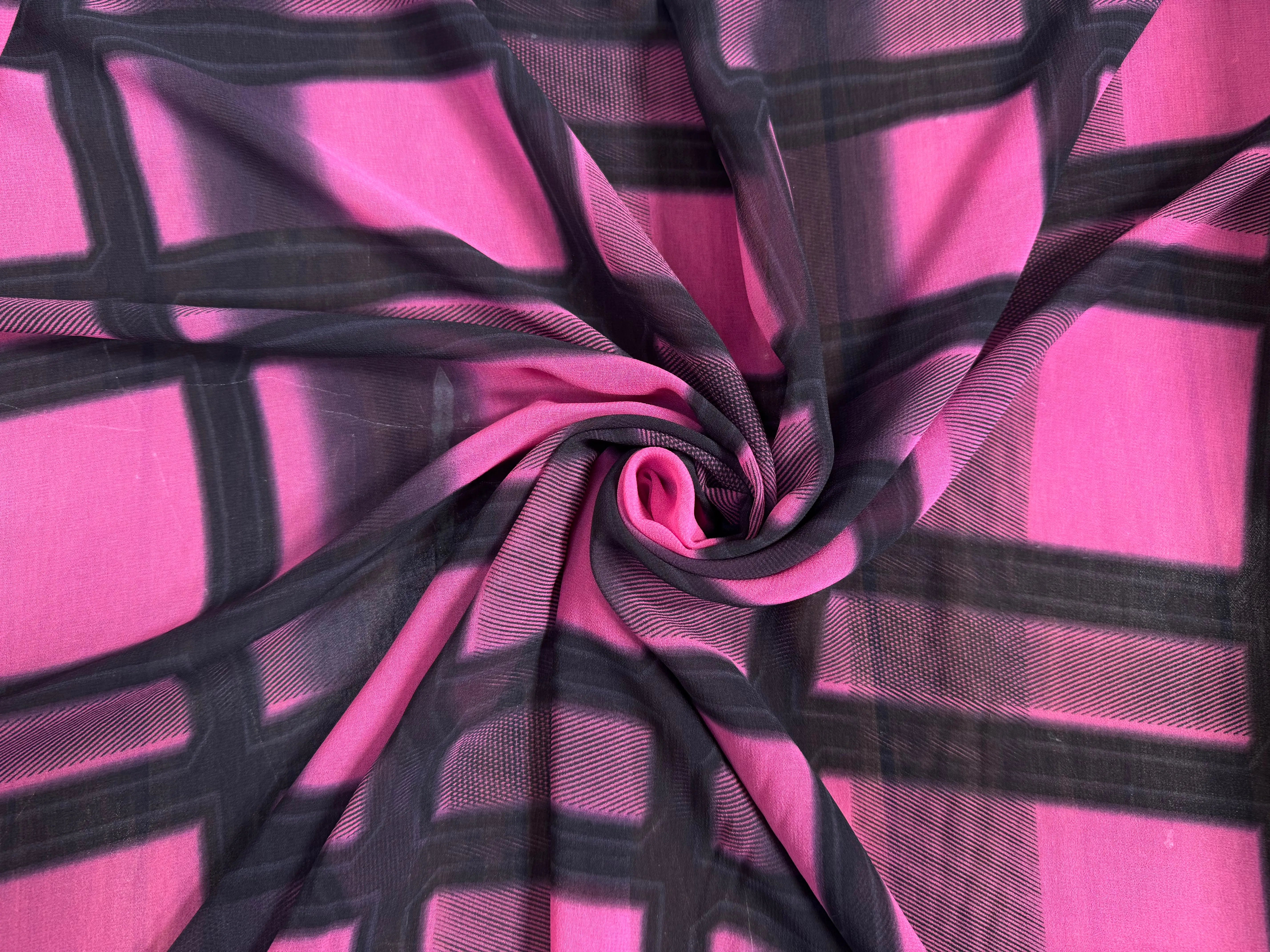 CREPE ROSE CARREAUX IRREGULIERS ROSE - My Little Coupon