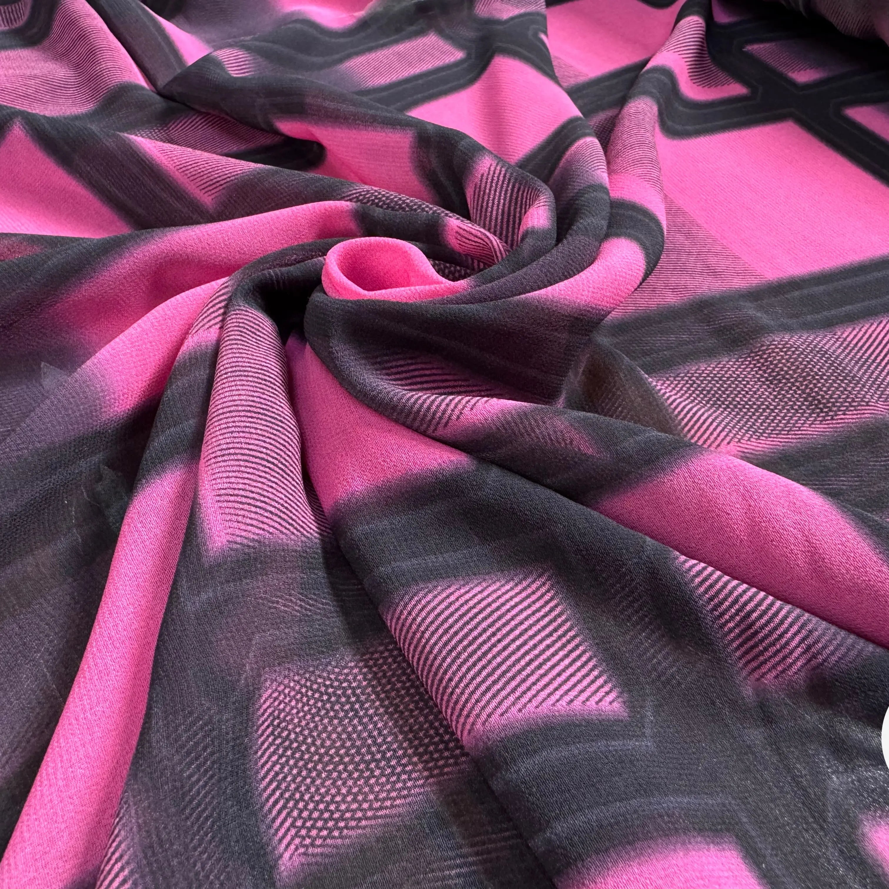 CREPE ROSE CARREAUX IRREGULIERS ROSE - My Little Coupon