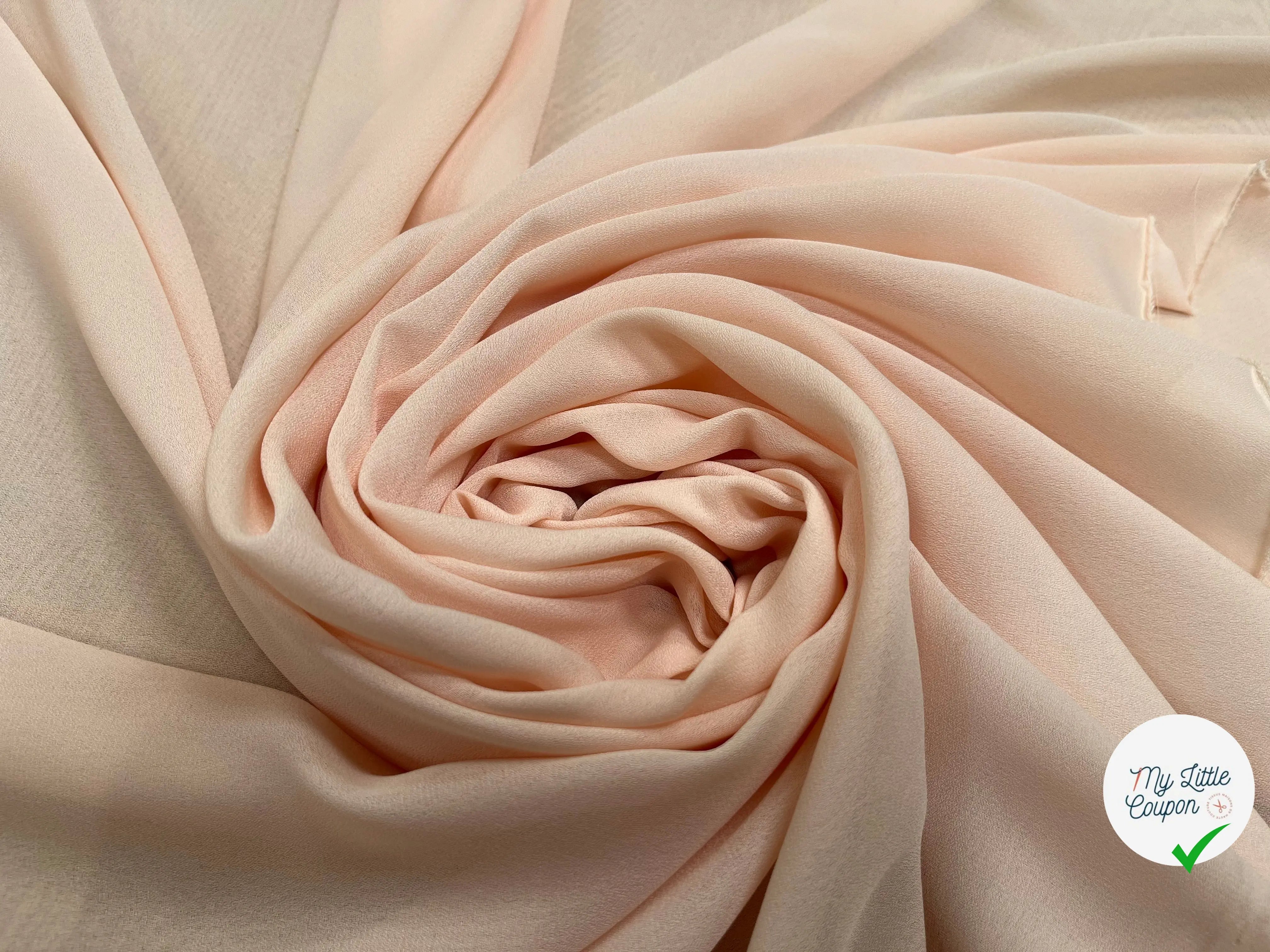 CREPE ROSE PALE POLYESTER - My Little Coupon