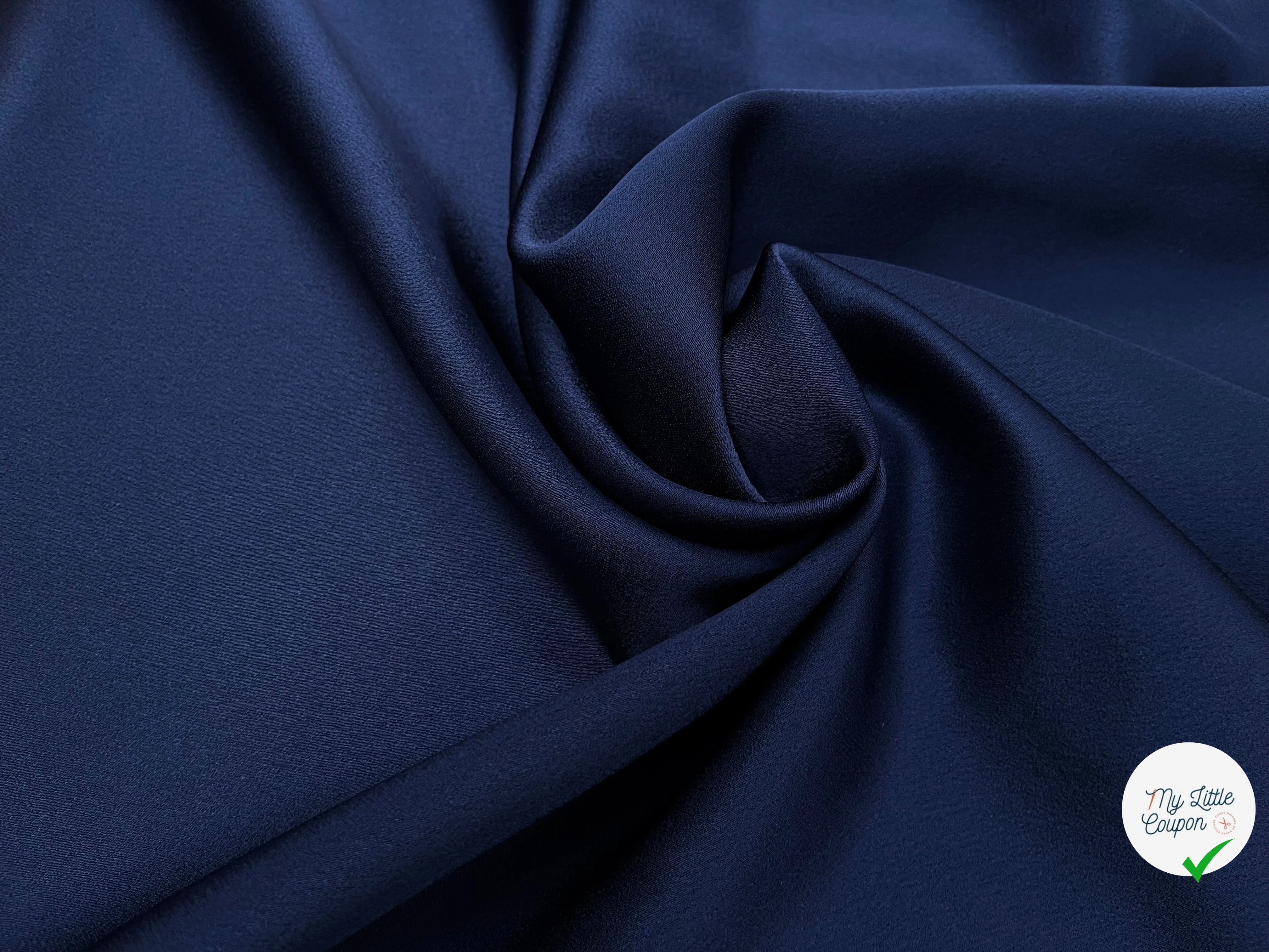 CREPE SATINÉ BLEU FLUIDE - My Little Coupon