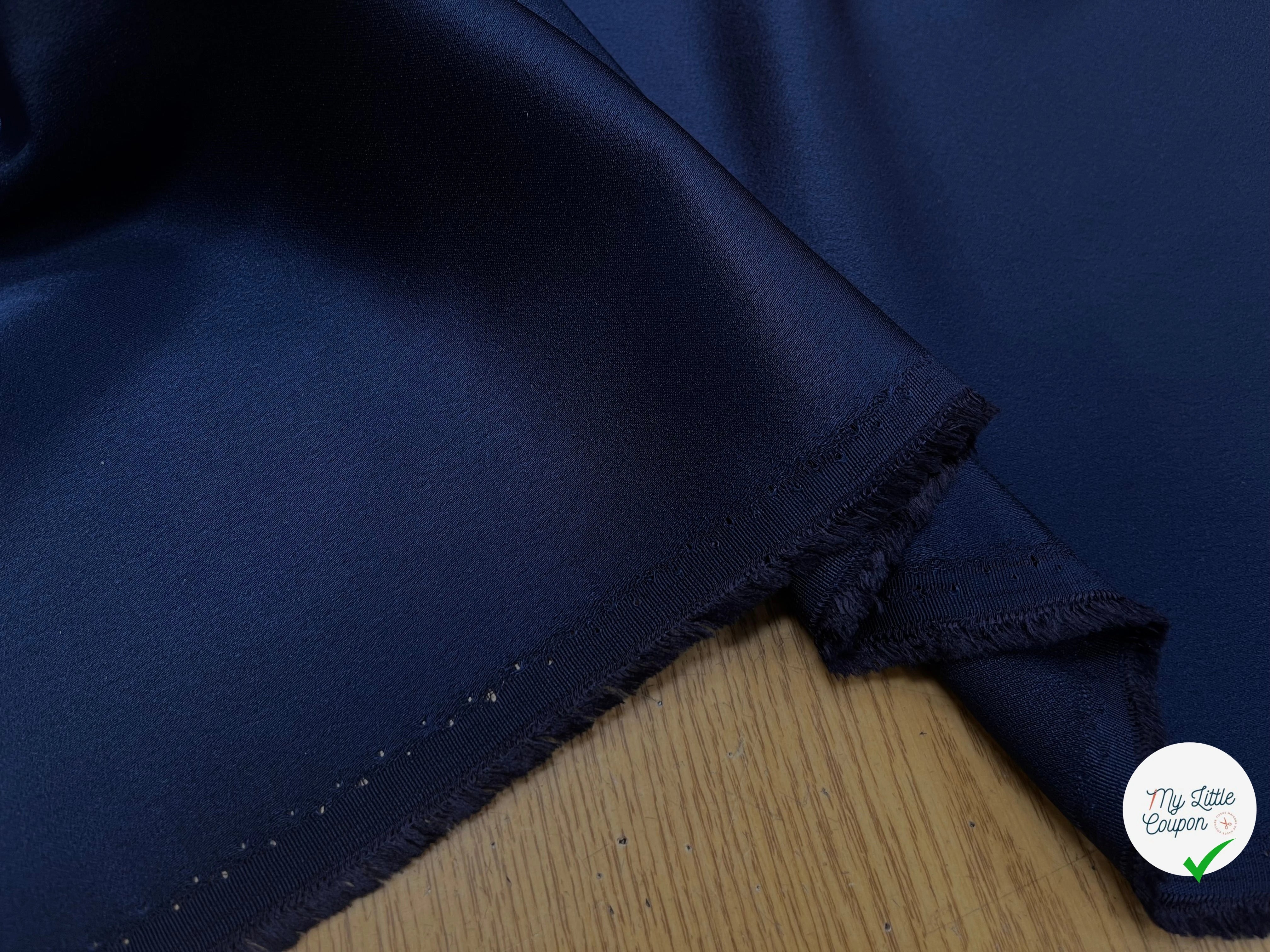 CREPE SATINÉ BLEU FLUIDE - My Little Coupon