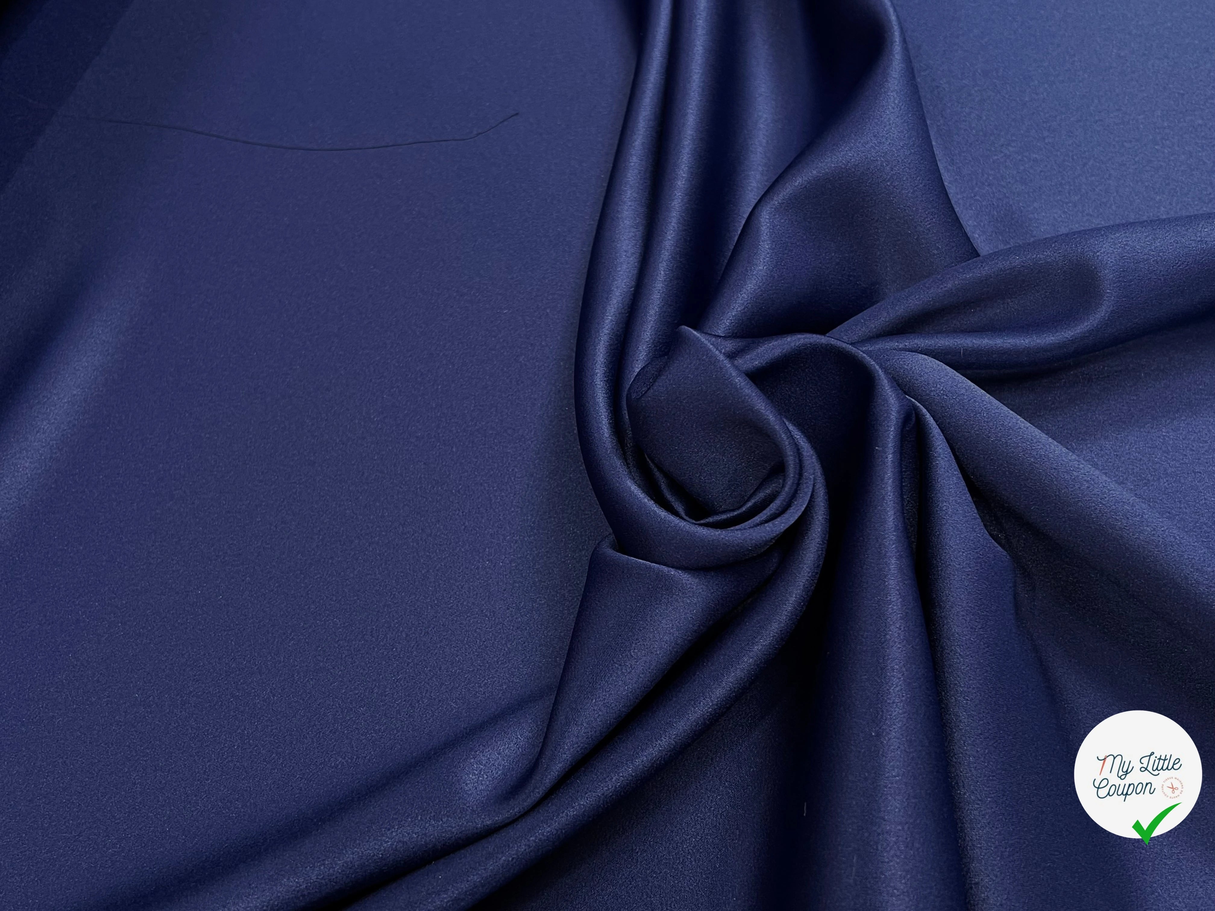 CREPE SATINÉ LOURD BLEU 150CM - My Little Coupon
