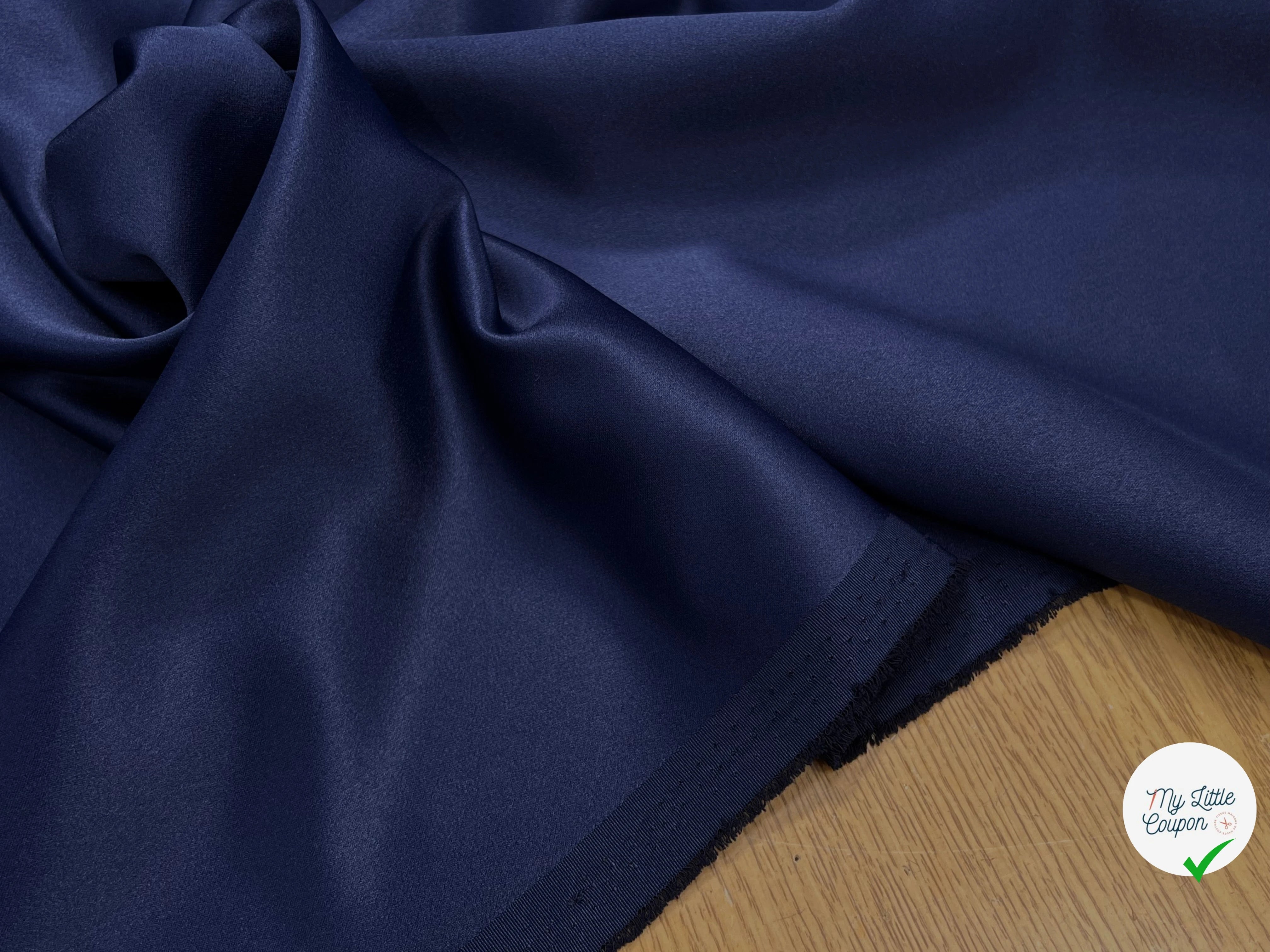 CREPE SATINÉ LOURD BLEU 150CM - My Little Coupon