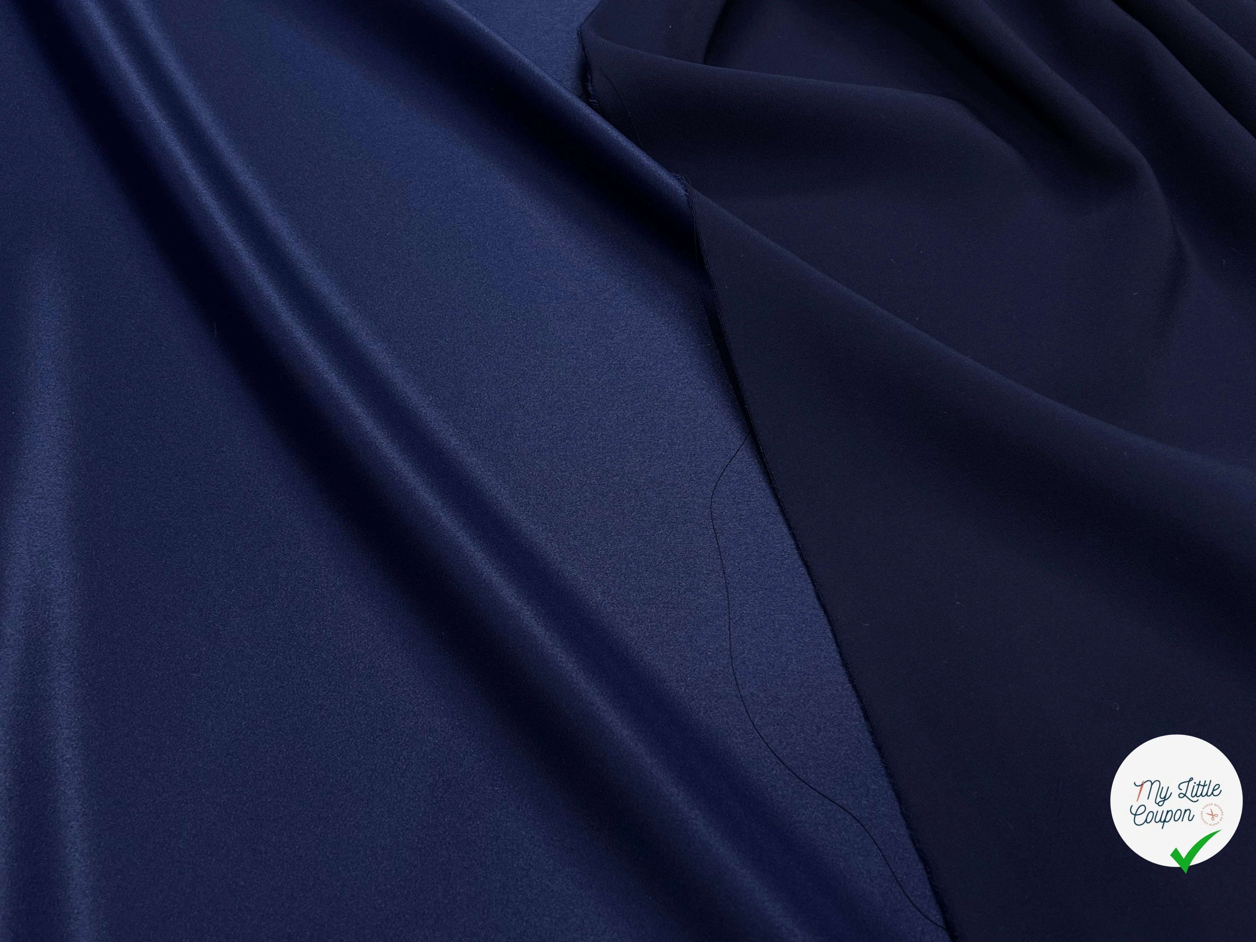 CREPE SATINÉ LOURD BLEU 150CM - My Little Coupon