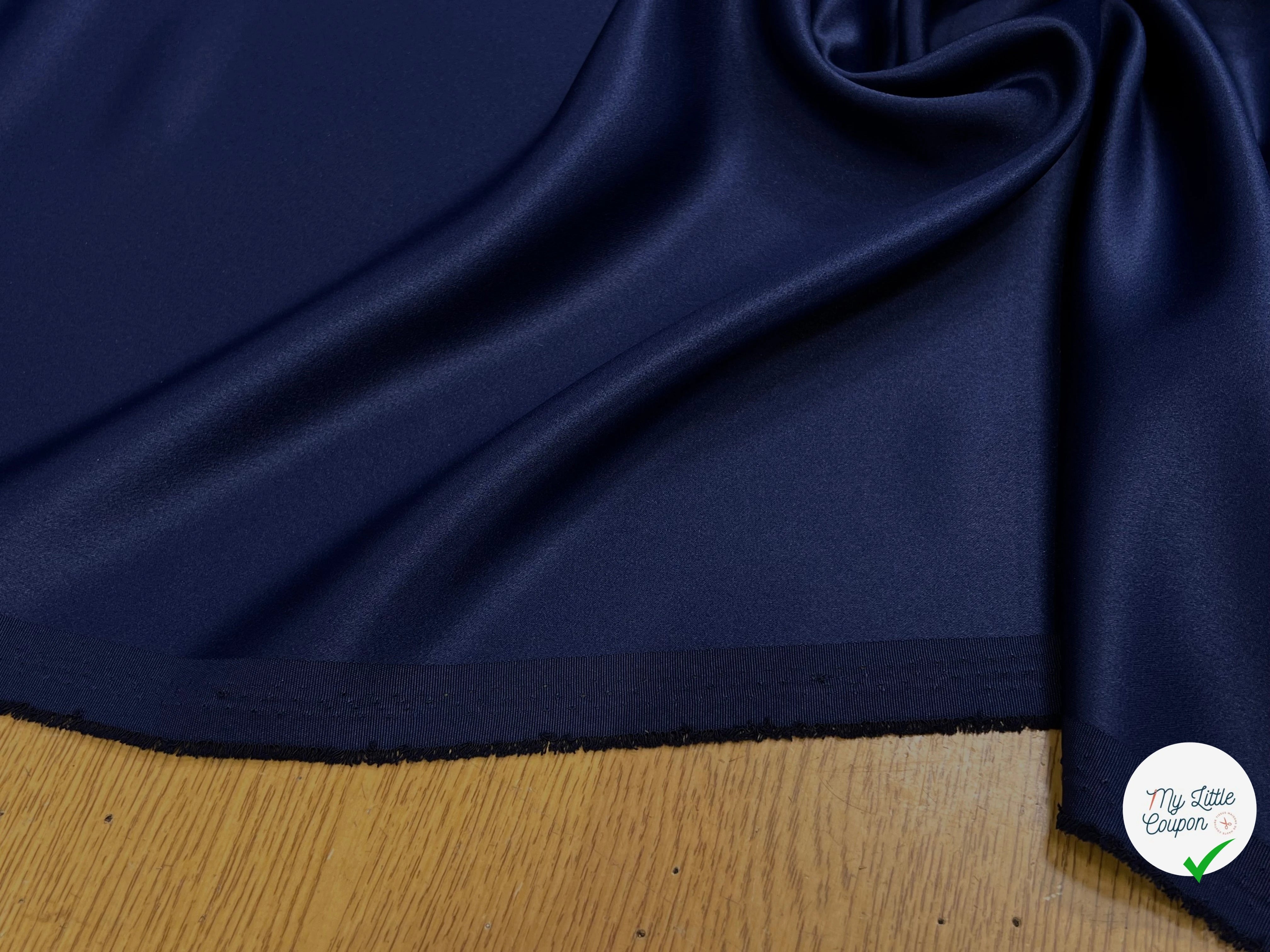 CREPE SATINÉ LOURD BLEU 150CM - My Little Coupon