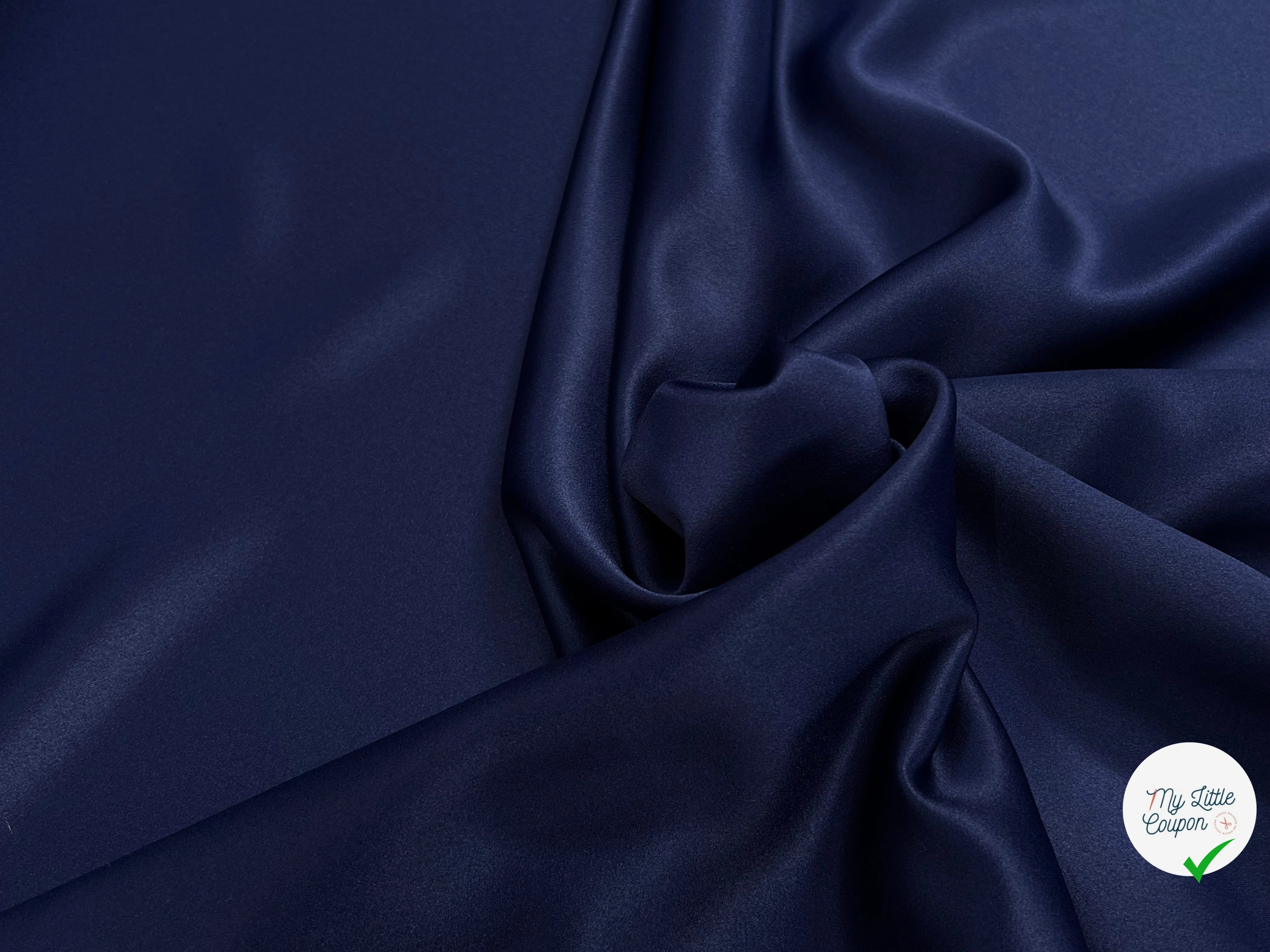 CREPE SATINÉ LOURD BLEU 150CM - My Little Coupon