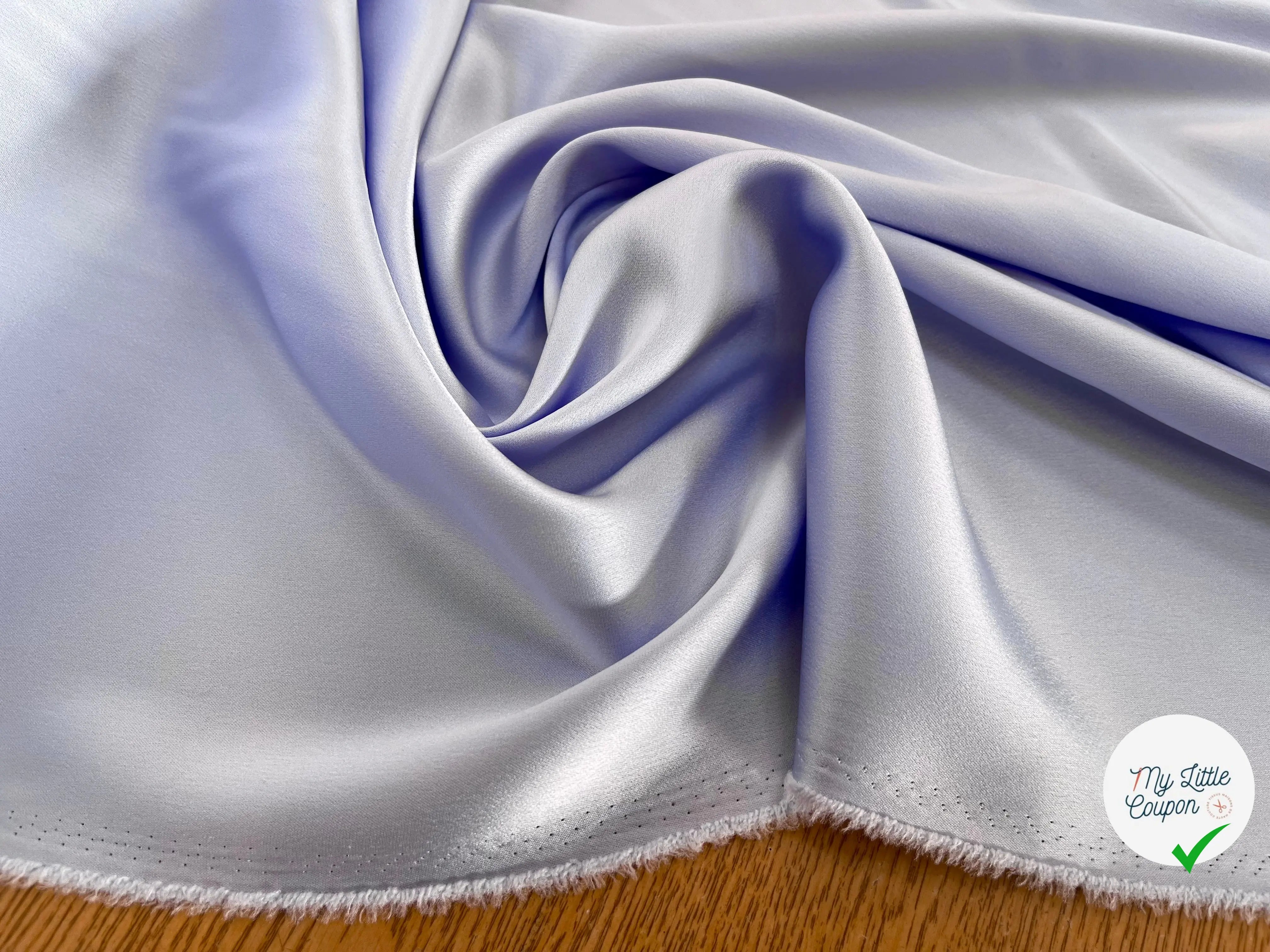 CREPE SATINÉ MADE IN JAPAN BLEU LAVANDE - My Little Coupon