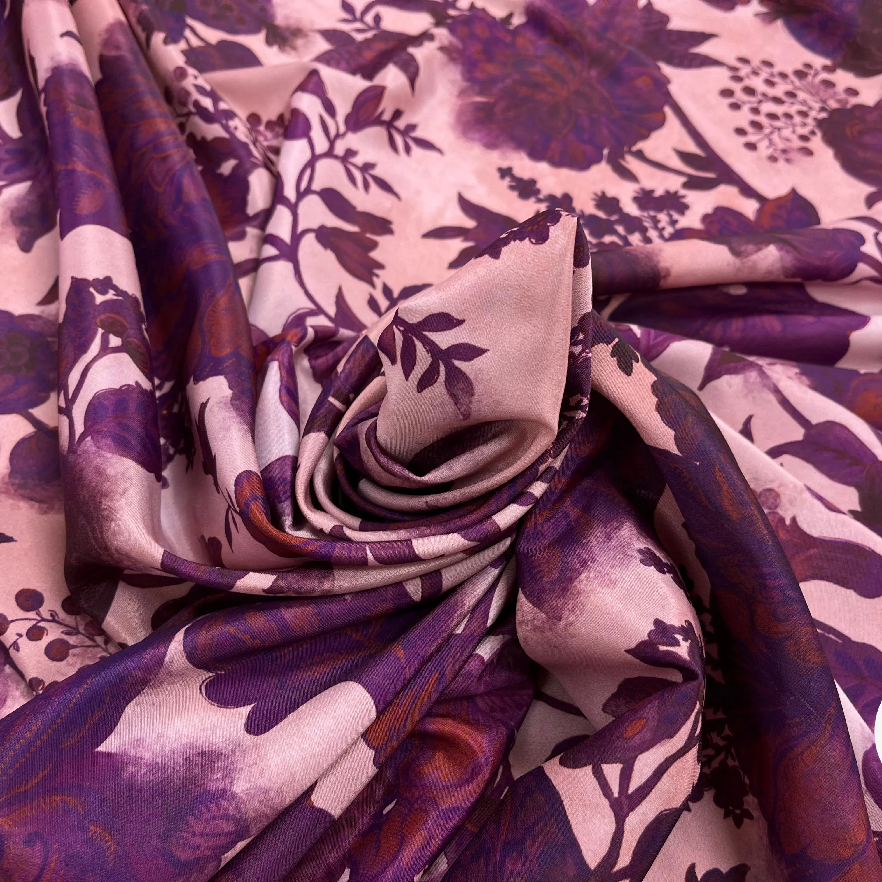 CRÊPE SATINÉ POLYESTER ROSE&VIOLET - My Little Coupon