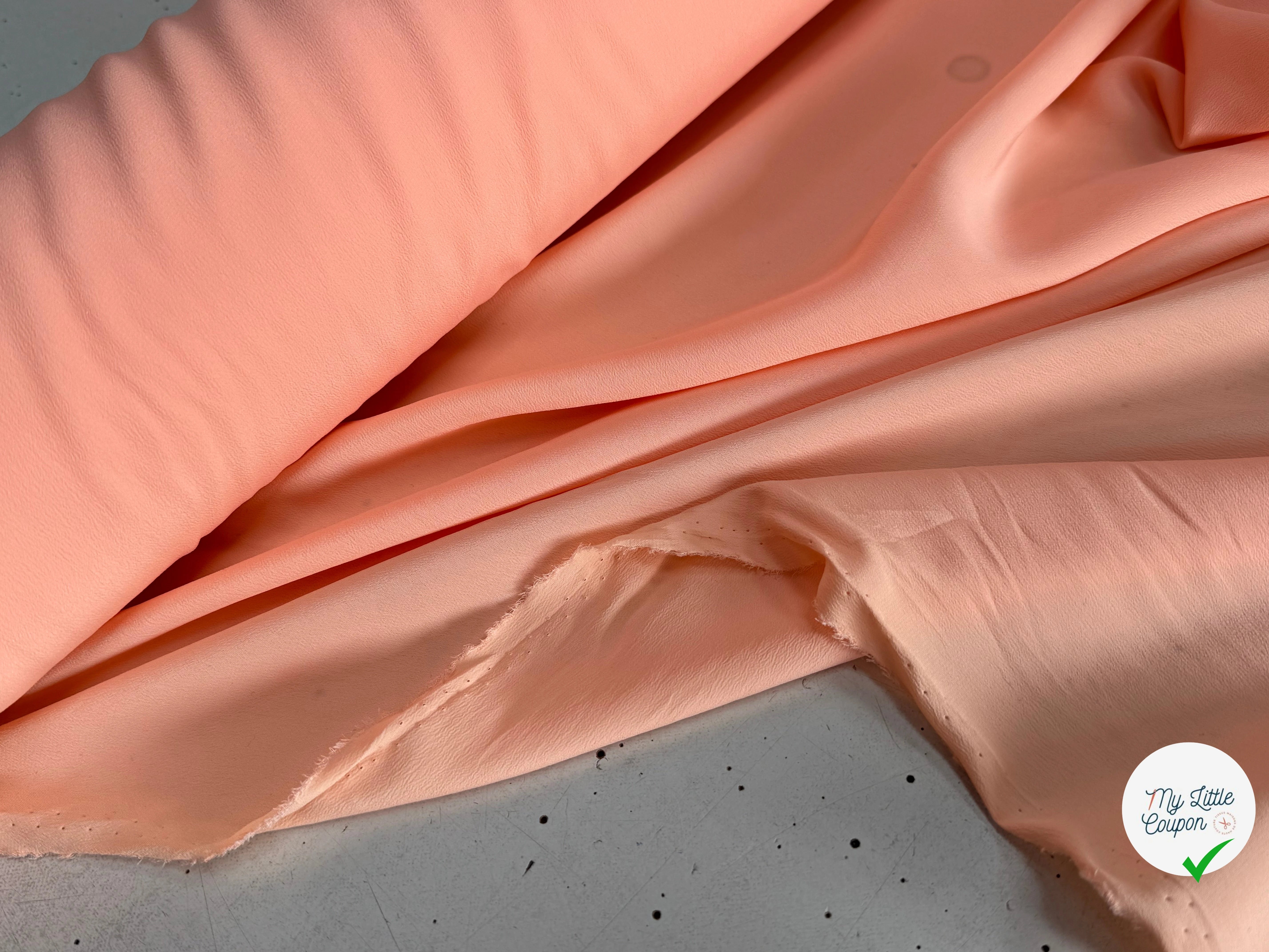 CREPE SAUMON 100% VISCOSE - My Little Coupon
