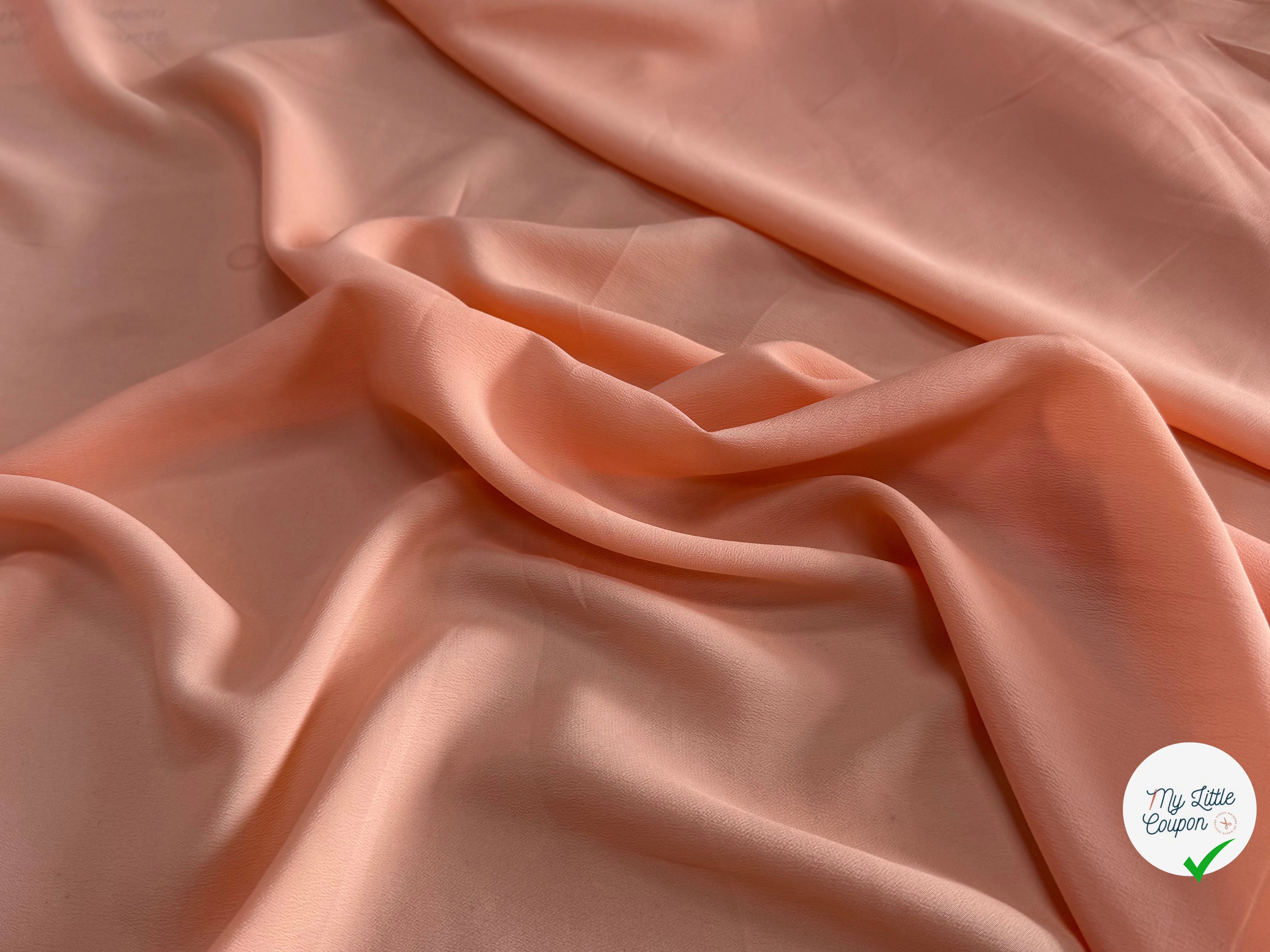 CREPE SAUMON 100% VISCOSE - My Little Coupon