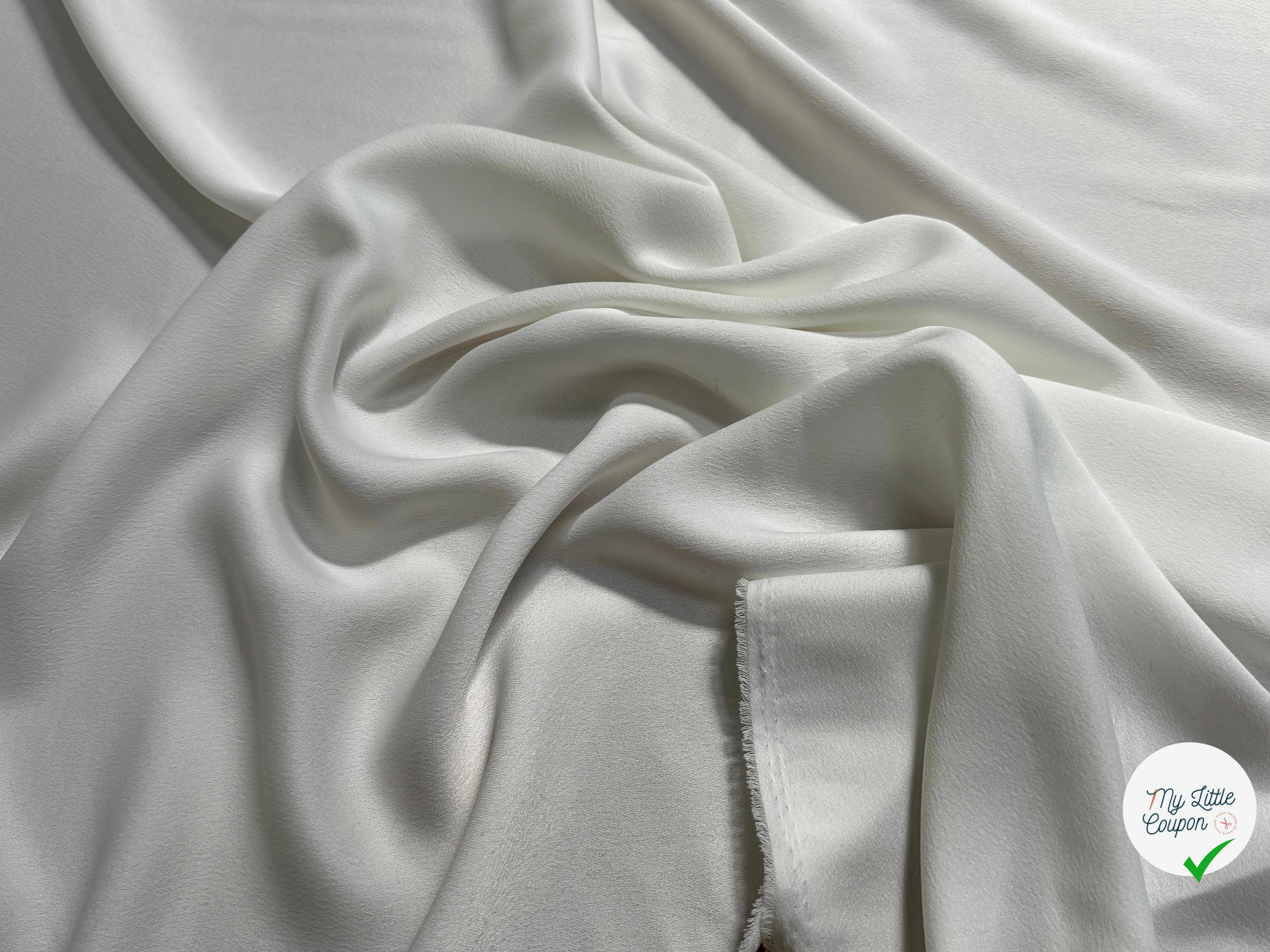 CREPE SEMI-LOURD ENVERS SATIN BLANC TOMBÉ PARFAIT - My Little Coupon
