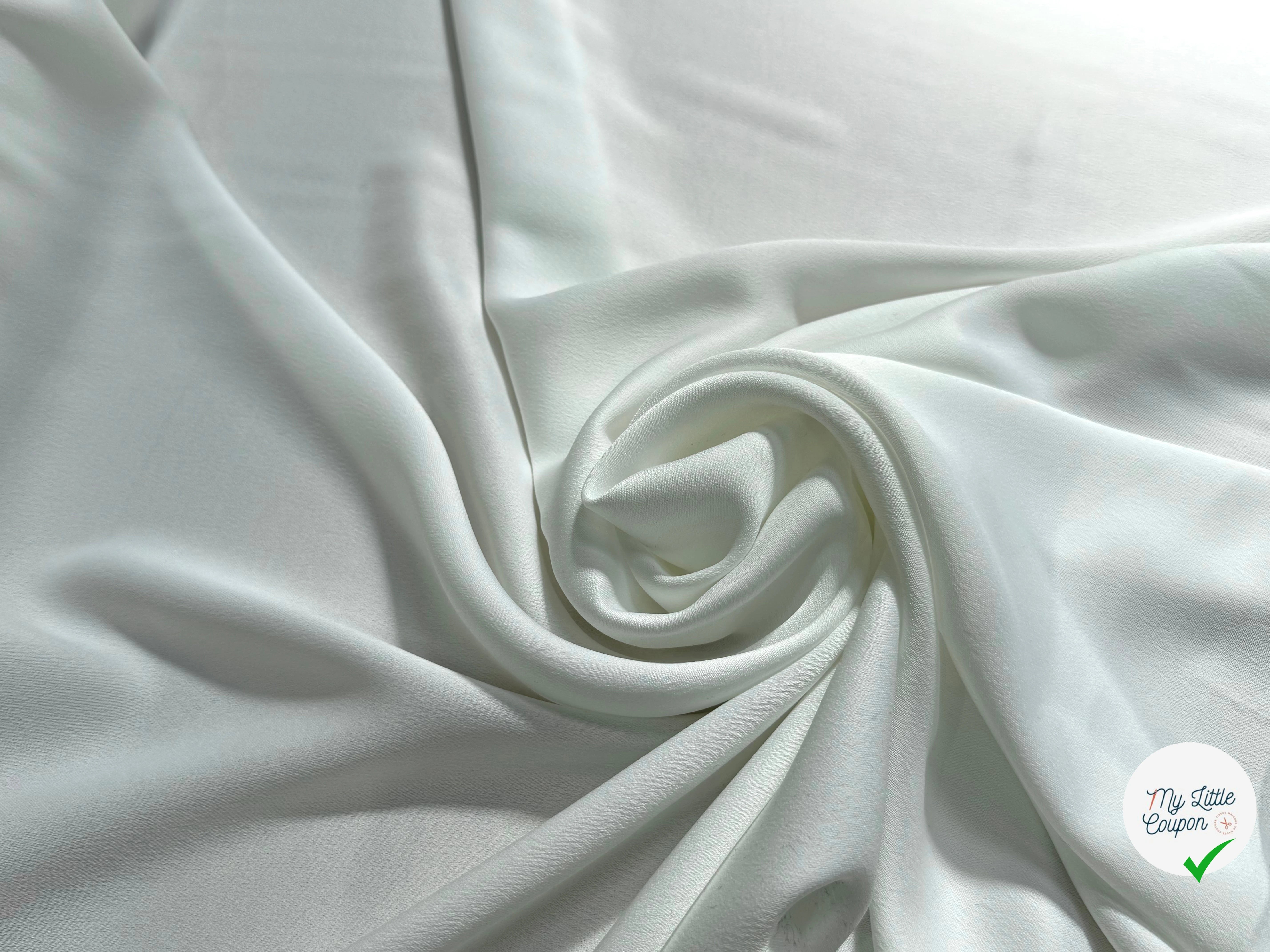 CREPE SEMI-LOURD ENVERS SATIN BLANC TOMBÉ PARFAIT - My Little Coupon
