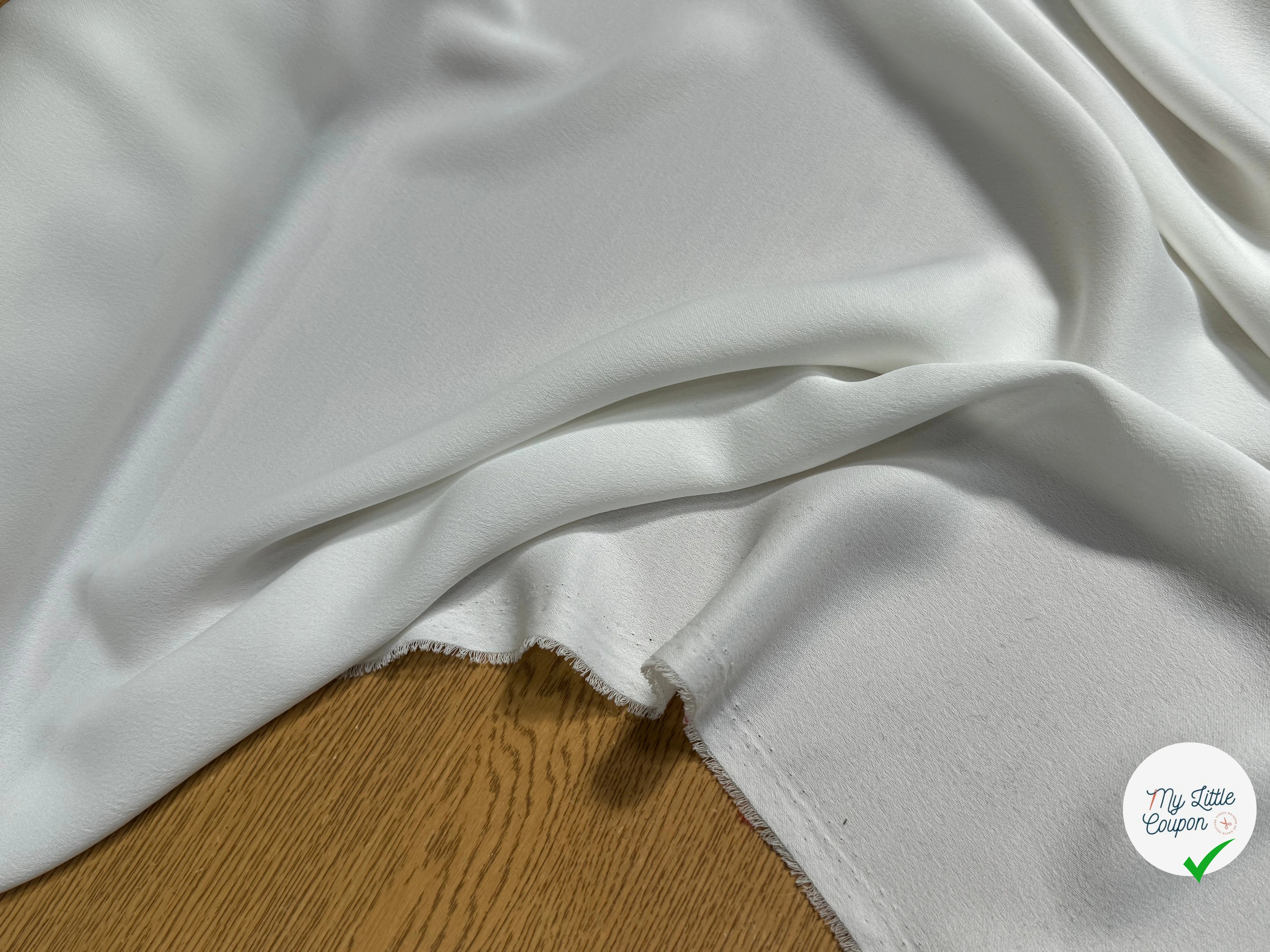 CREPE SEMI-LOURD ENVERS SATIN BLANC TOMBÉ PARFAIT - My Little Coupon